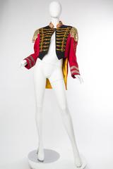 Vintage Military Band Jacket with Metal Mesh Details