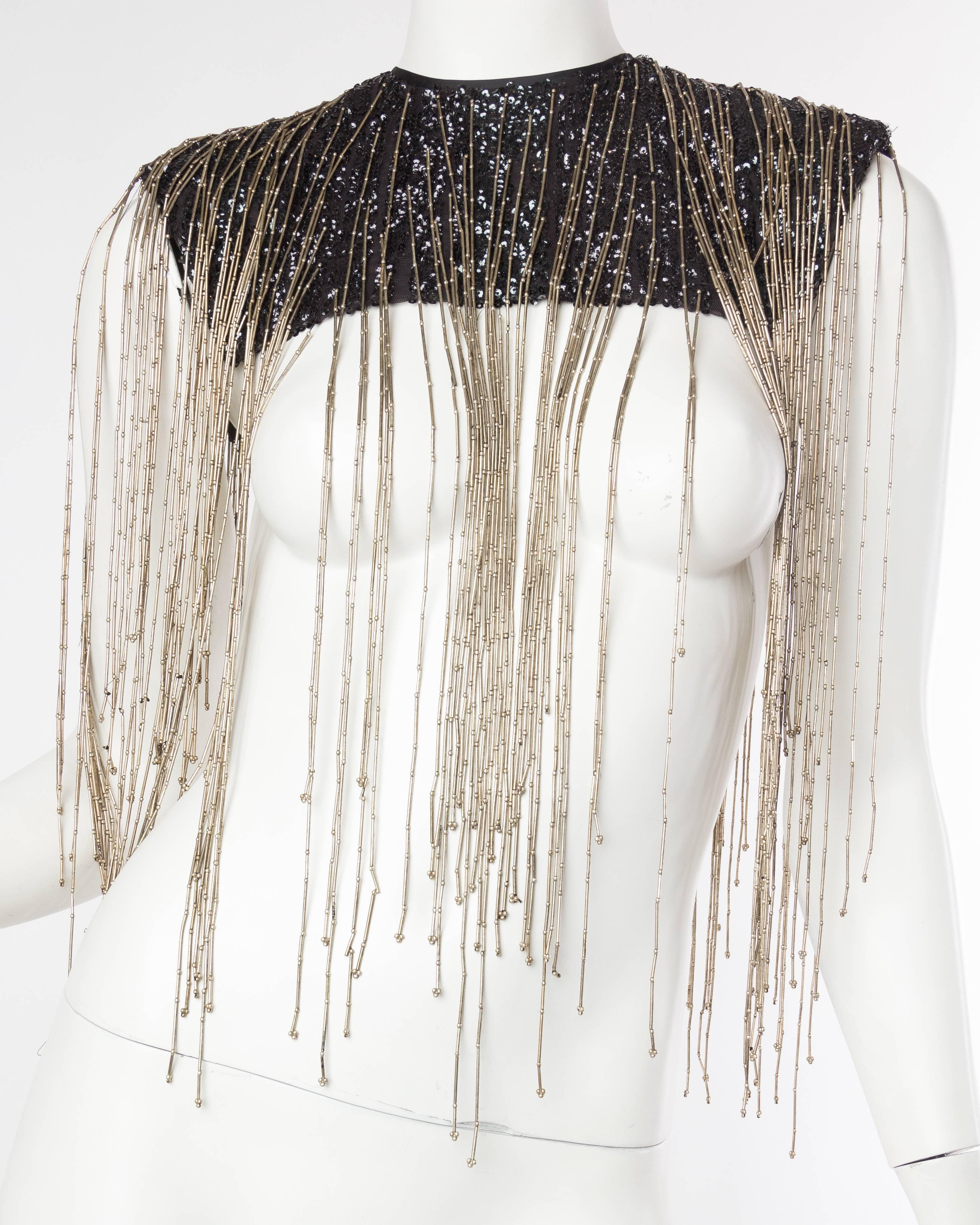 Phenomenal Beaded Fringe Collar In Excellent Condition In New York, NY