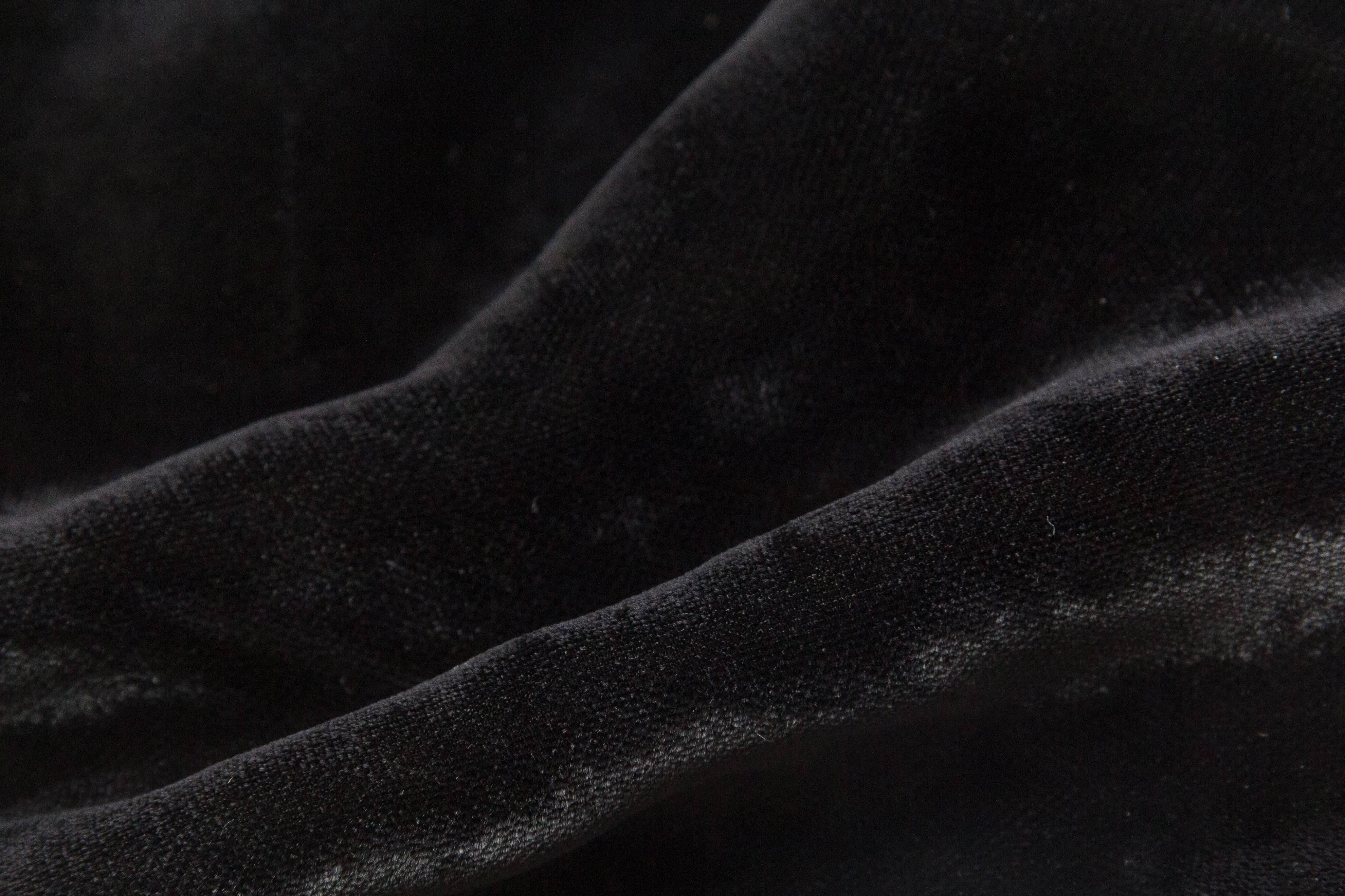 1990S DONNA KARAN Black Bias Cut Rayon & Silk Velvet 1930S Backless Style Gown For Sale 3