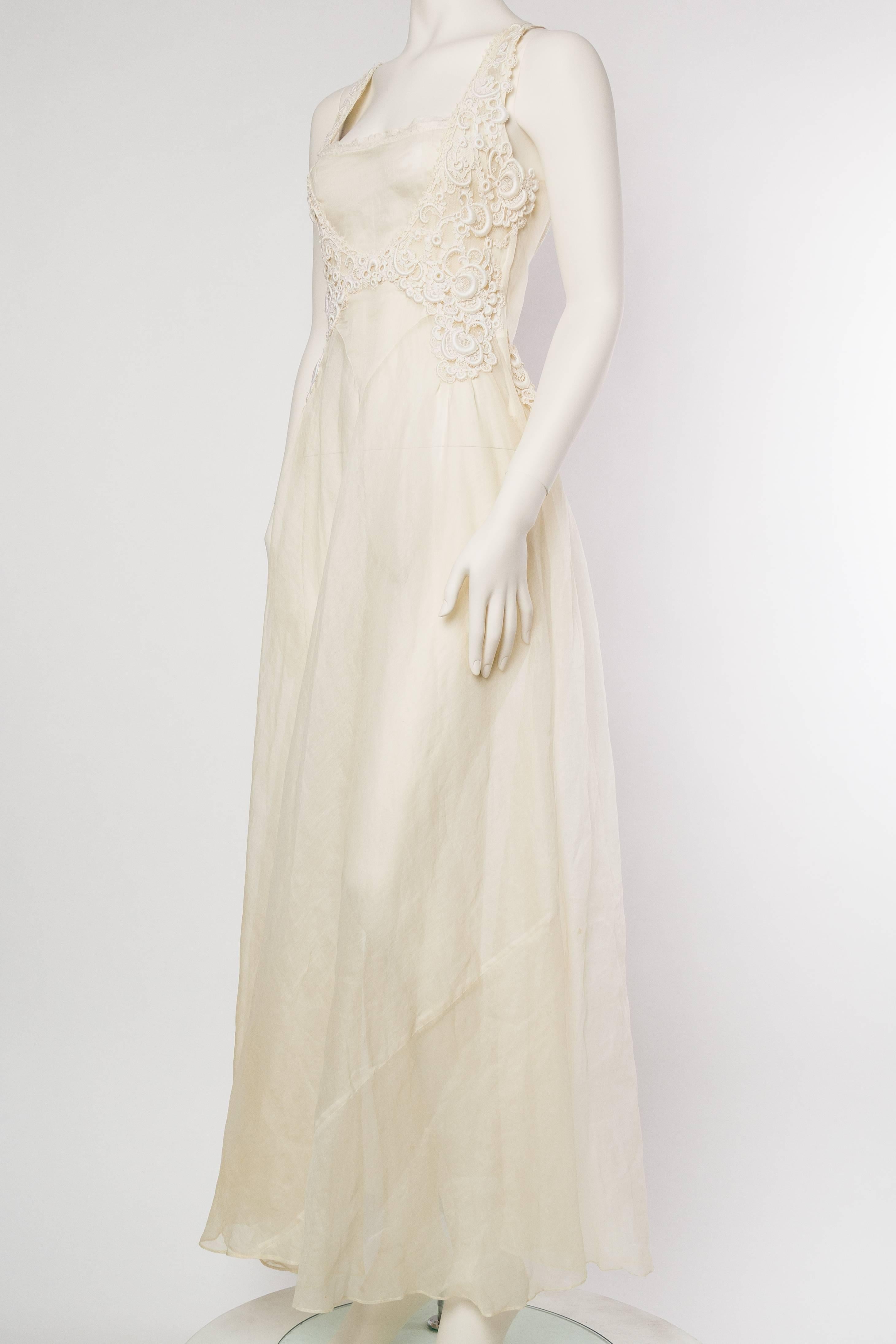 Alexander McQueen Inspired re-worked 1930s Lace Dress In Excellent Condition In New York, NY