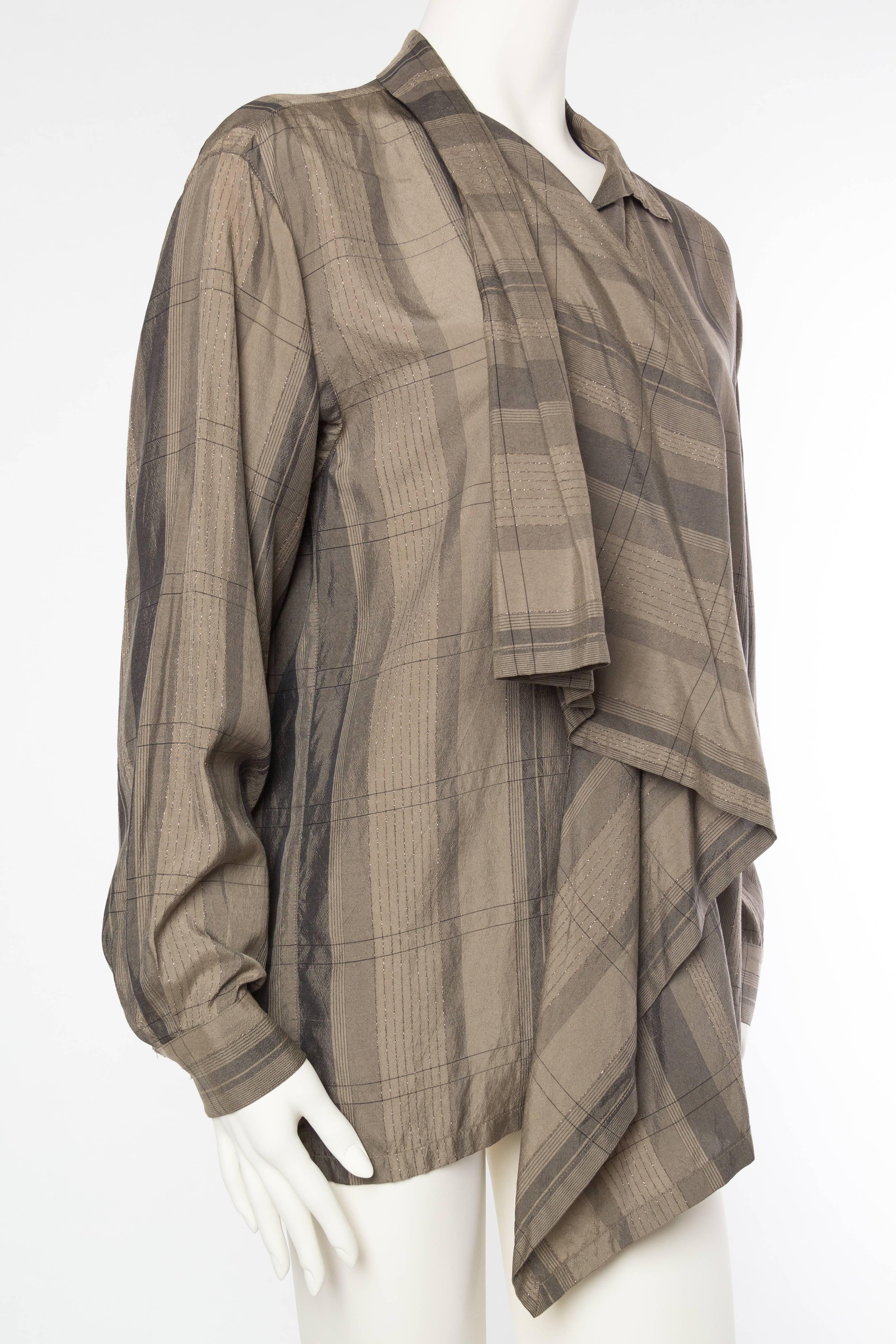 Issey Miyake Draped Silk Blouse In Excellent Condition In New York, NY
