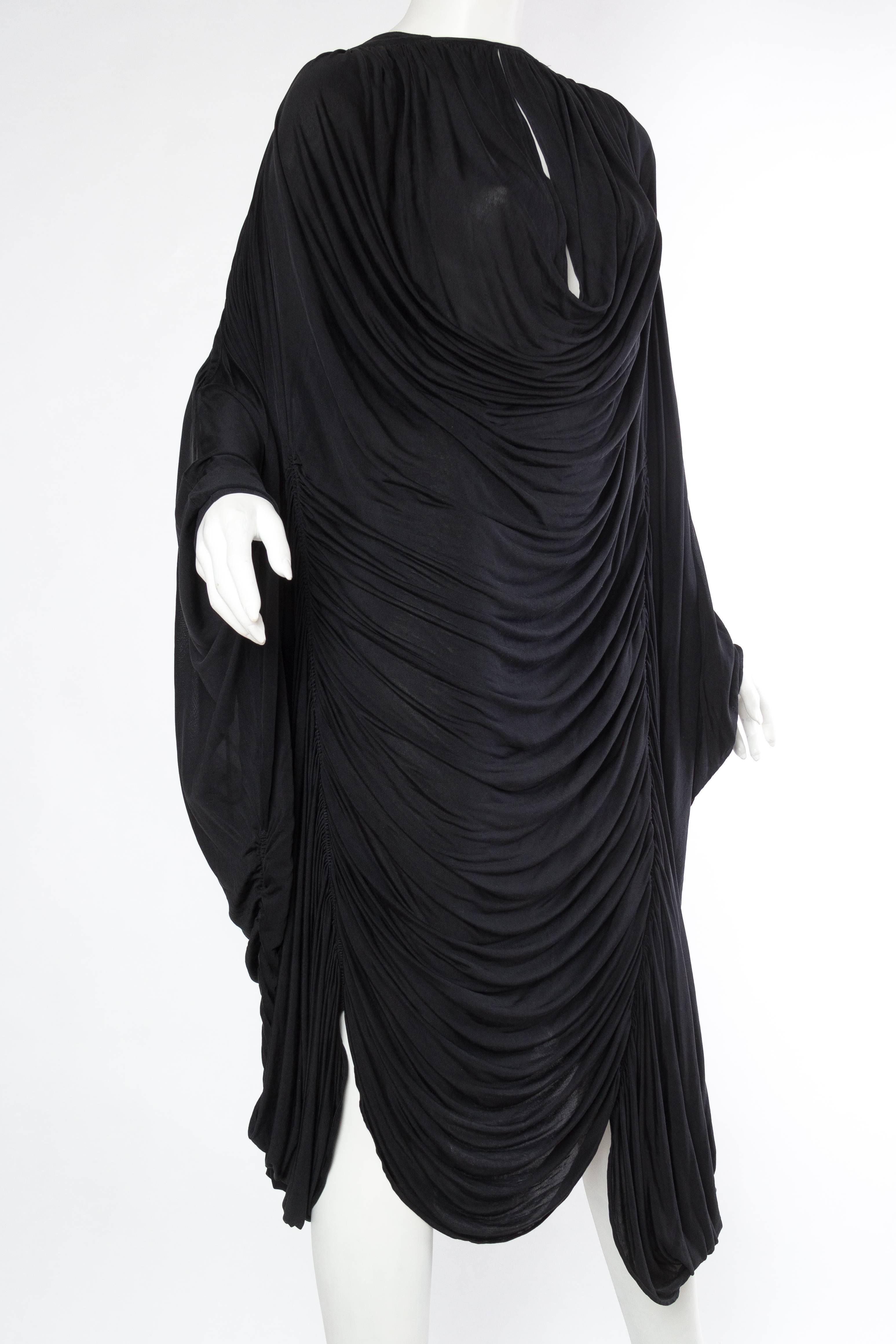 Extraordinarily Rare Very Early Issey Miyake Silk Jersey Dress In Excellent Condition In New York, NY