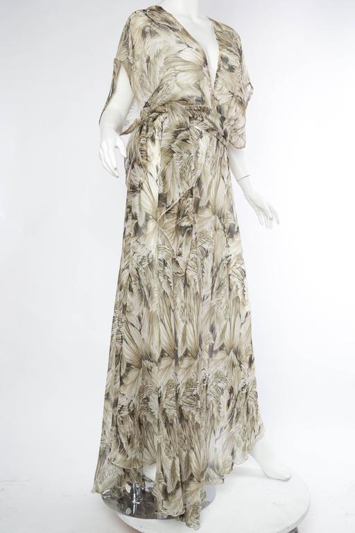 1970s Silk Chiffon Metallic Richeline