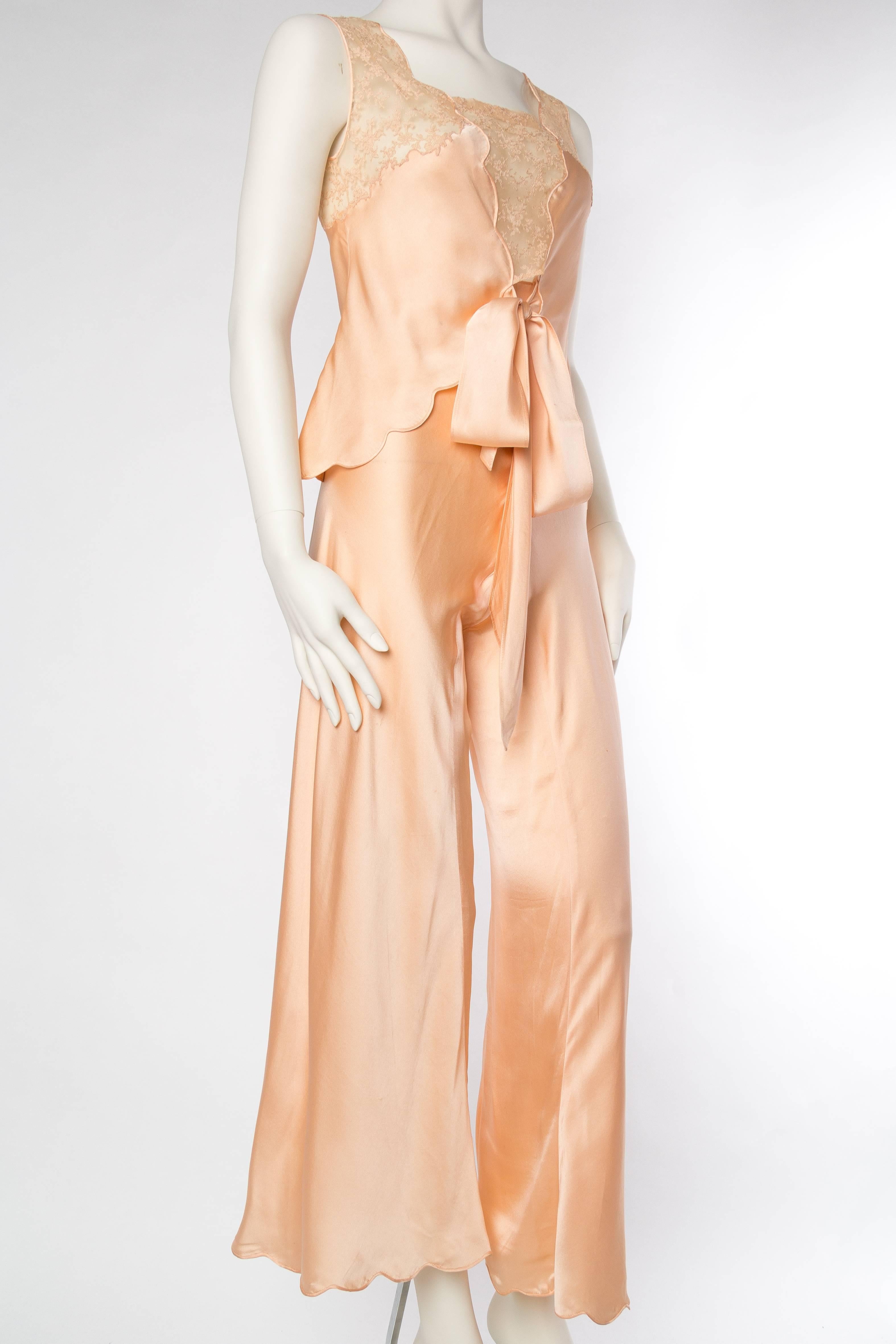 Women's Sensual 1930s Silk Couture Pajamas