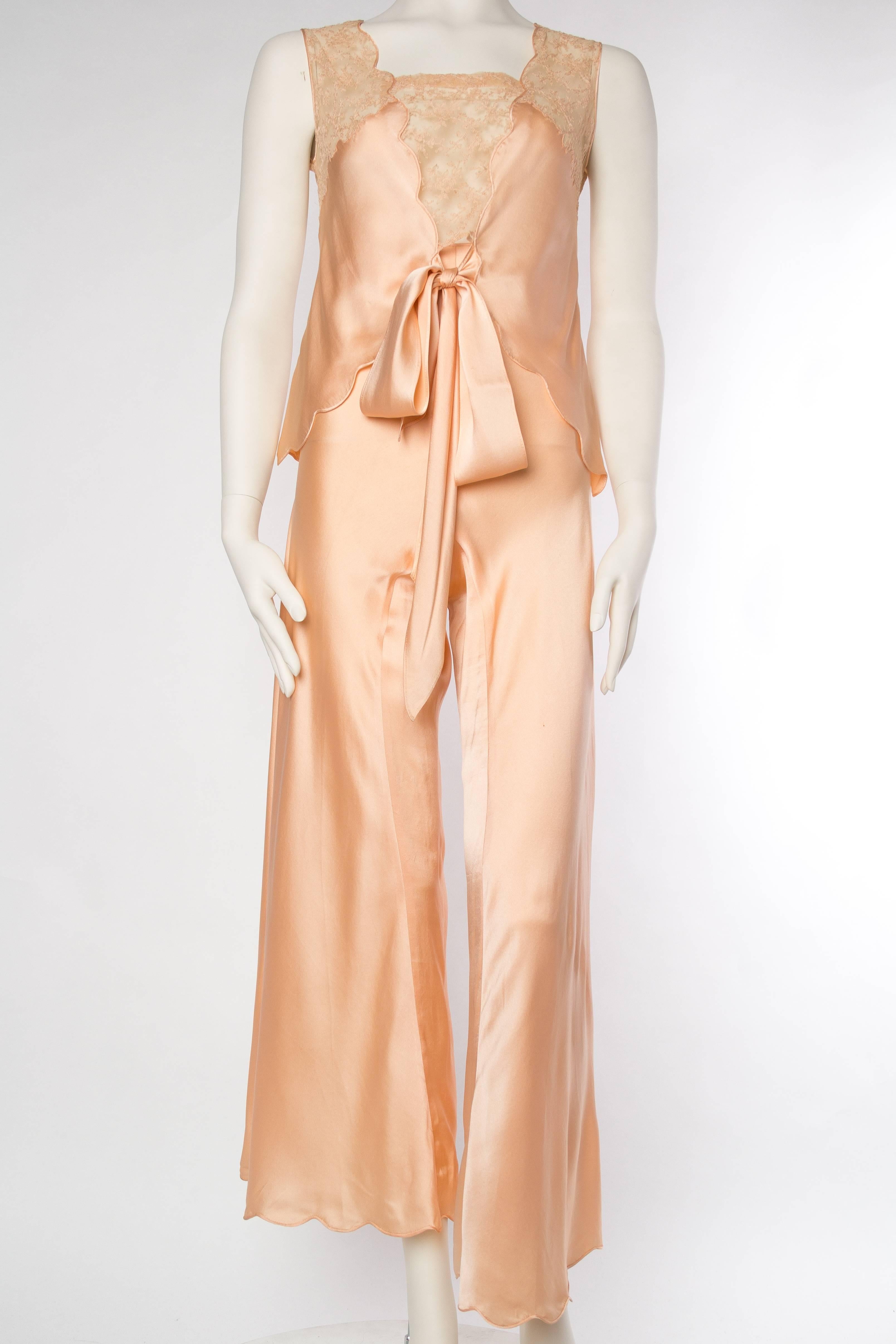 Sensual 1930s Silk Couture Pajamas In Excellent Condition In New York, NY