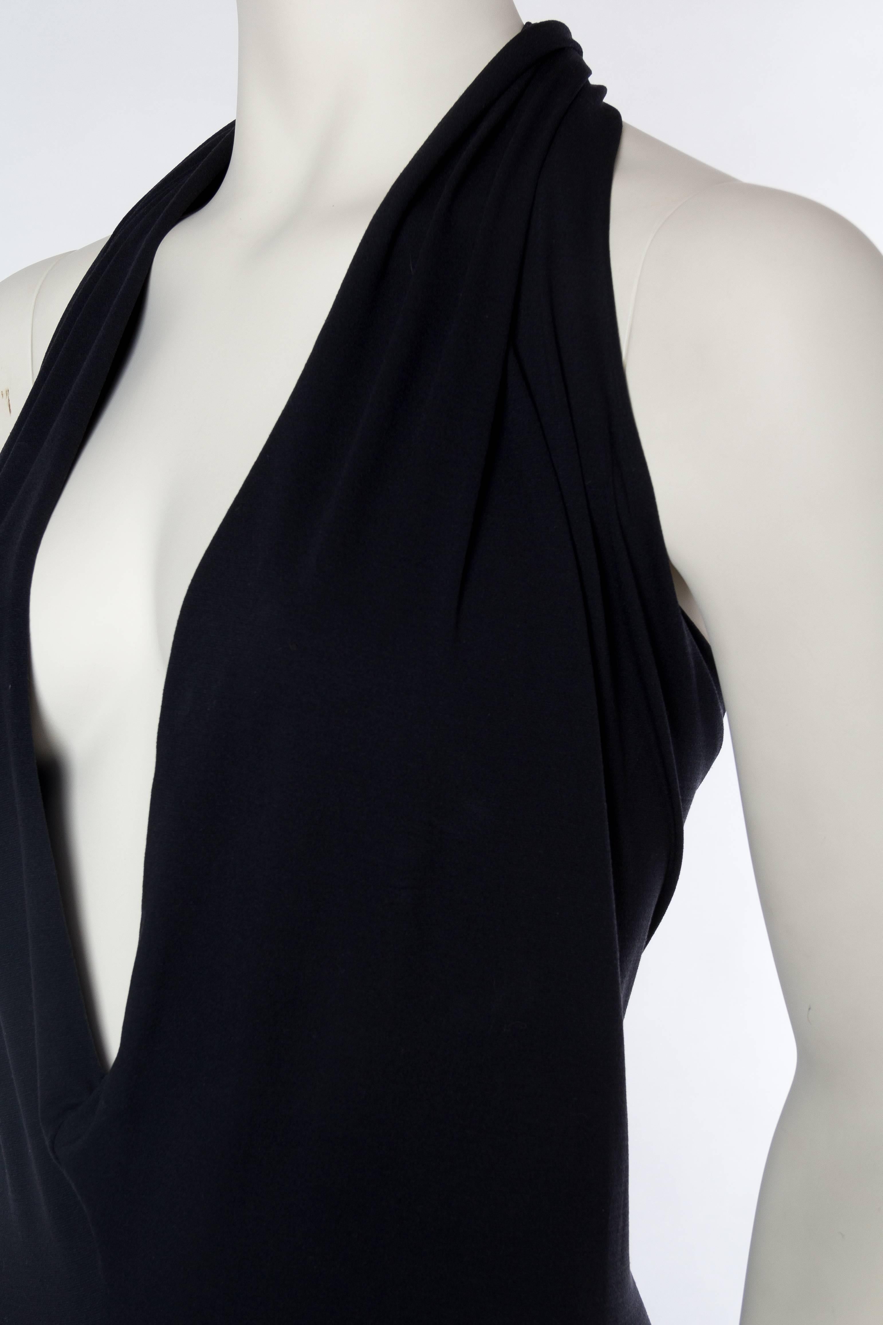 Plunging Backless Slinky Jersey Gown By Karl Lagerfeld 2