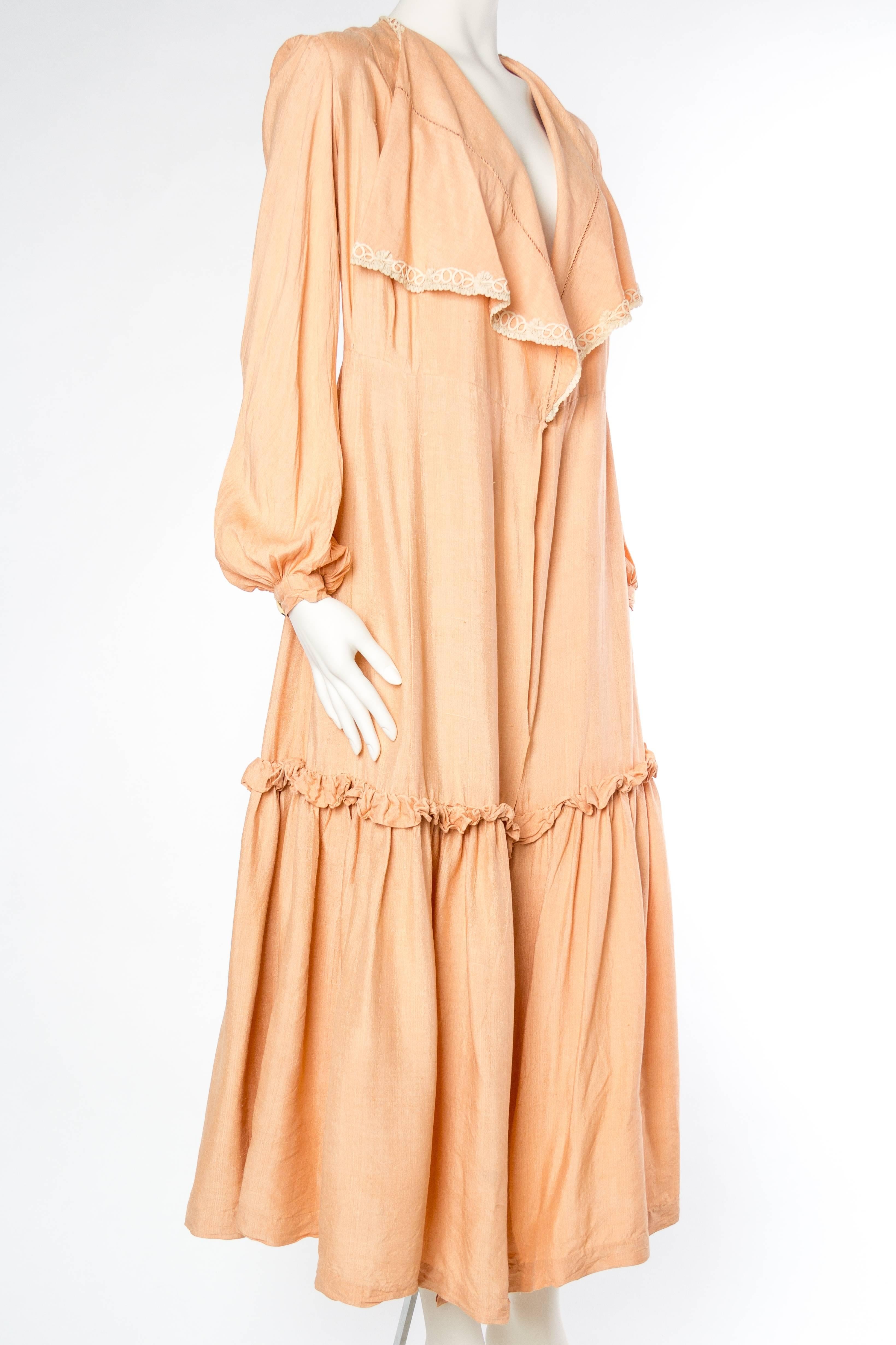 1930s Silk Duster Coat In Excellent Condition In New York, NY