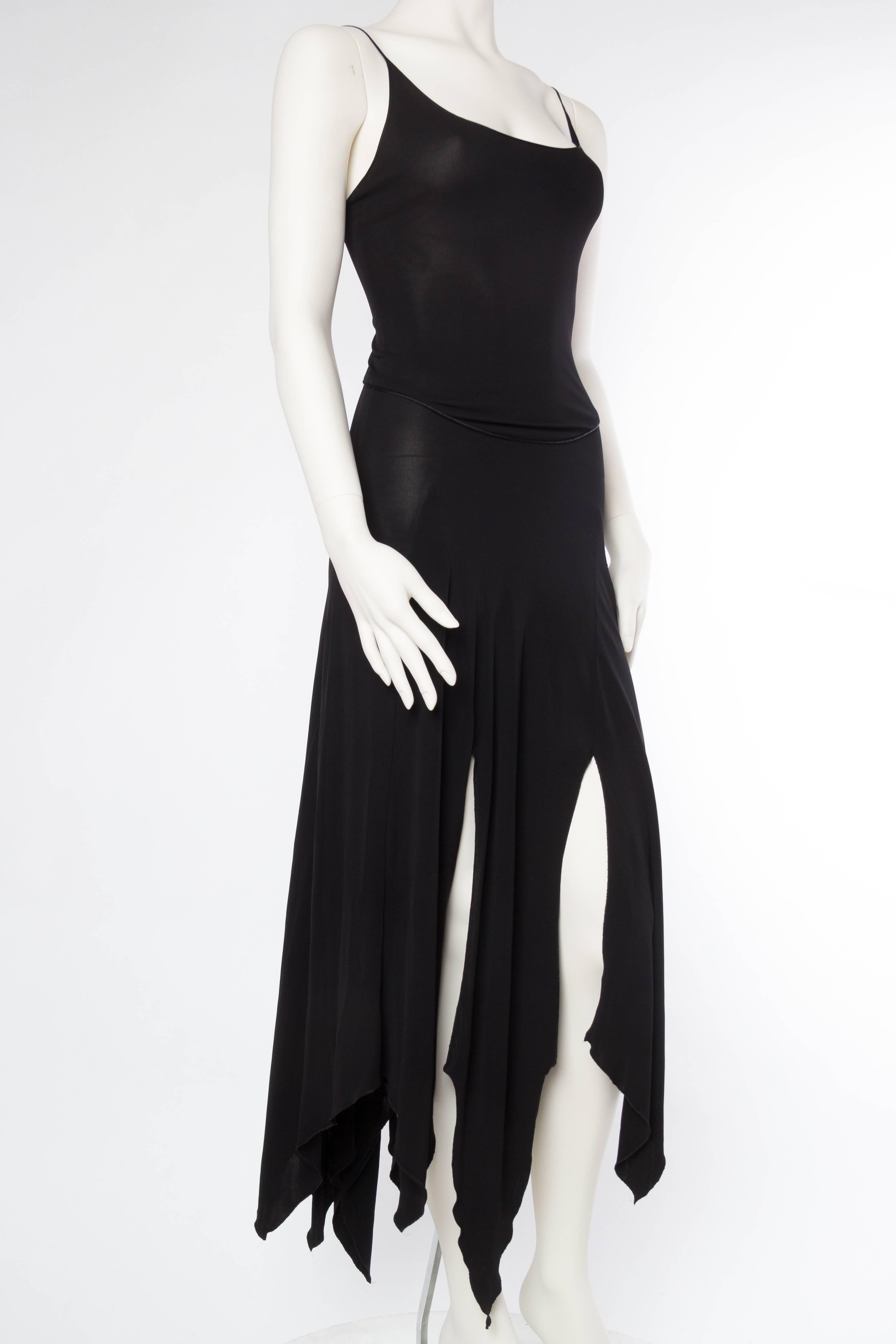 Black Givenchy Spandex Dancer Style Dress with High Slits