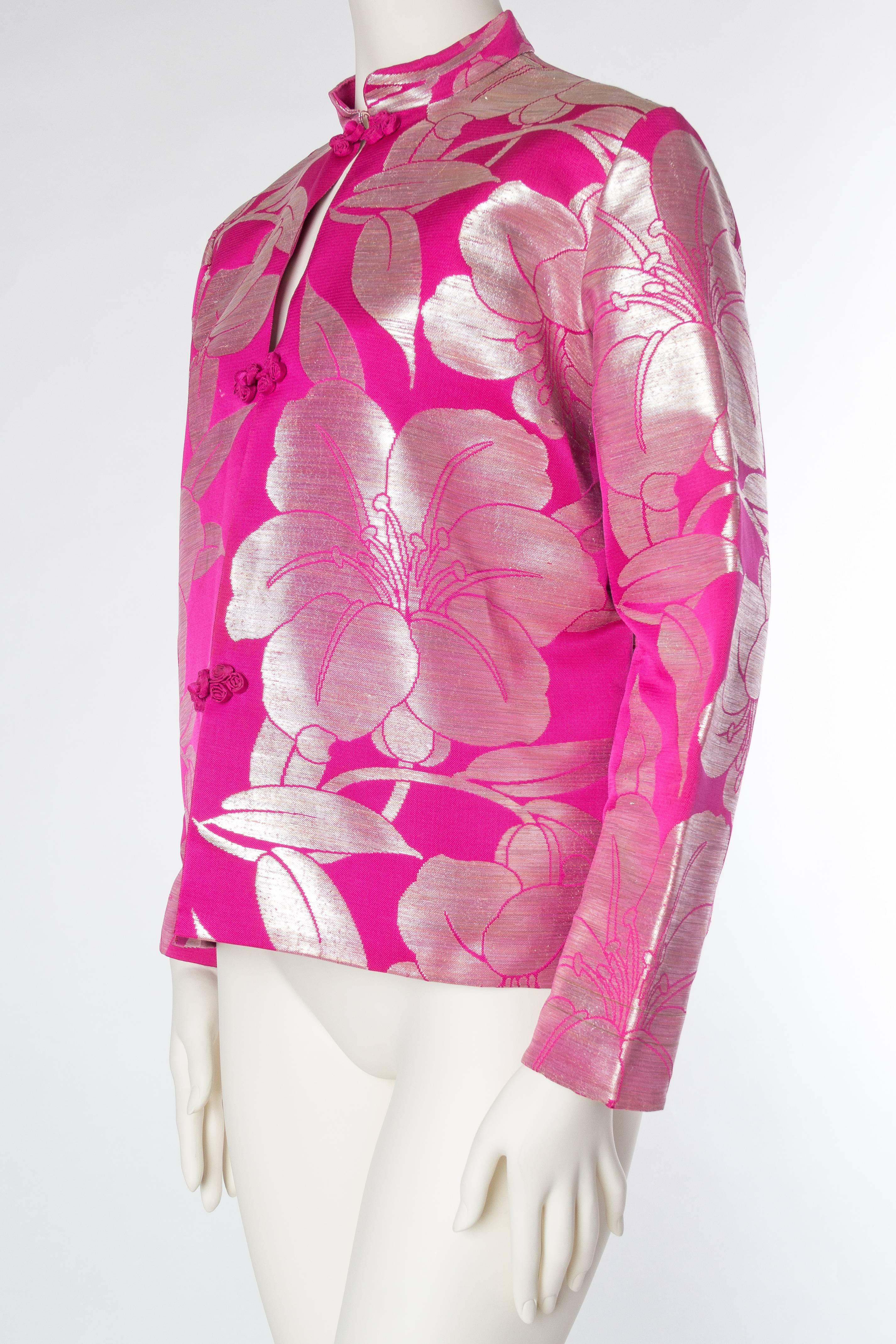 pink silk jacket
