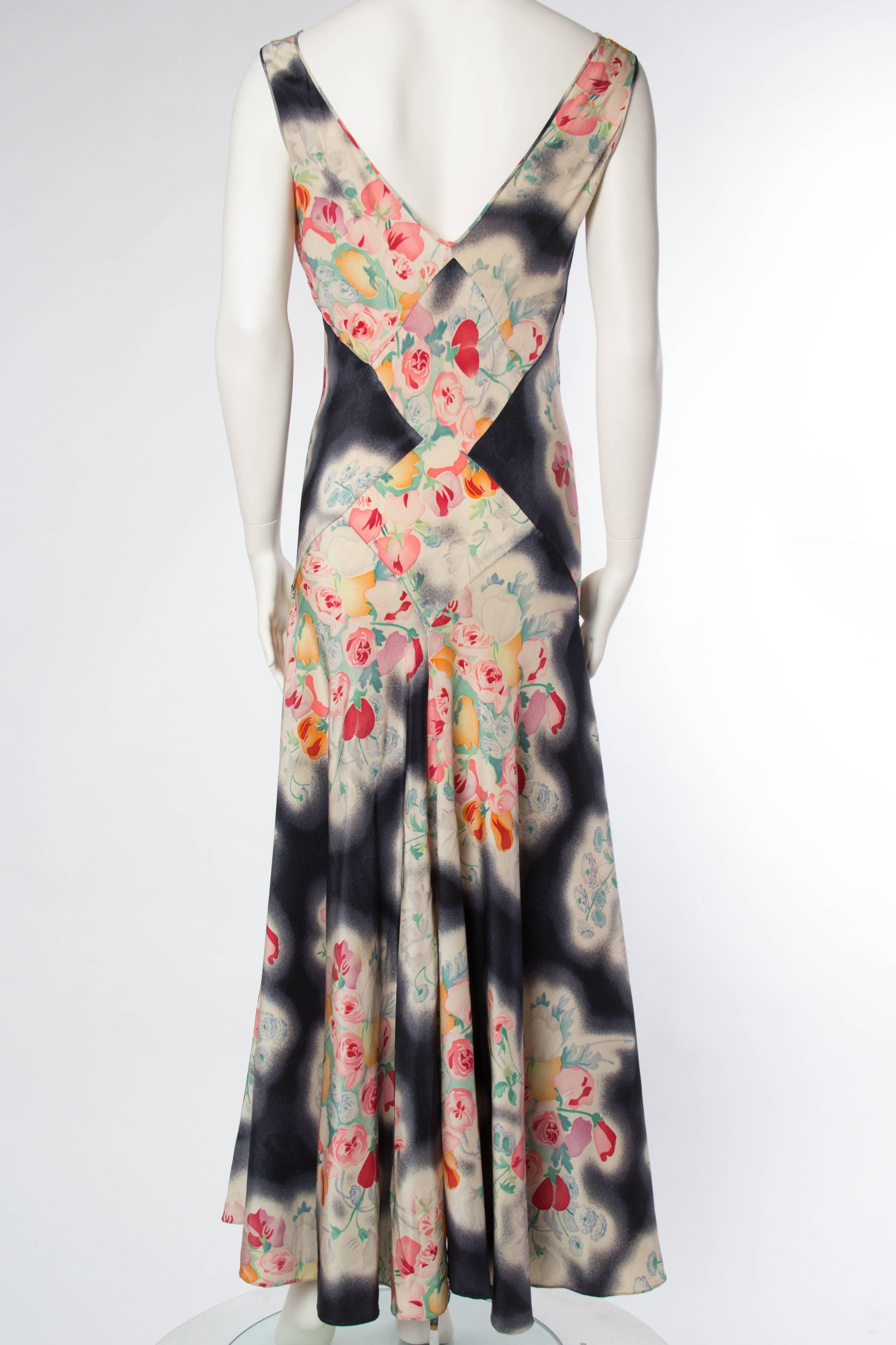 Early 1930s Bias Cut Silk Gown 1