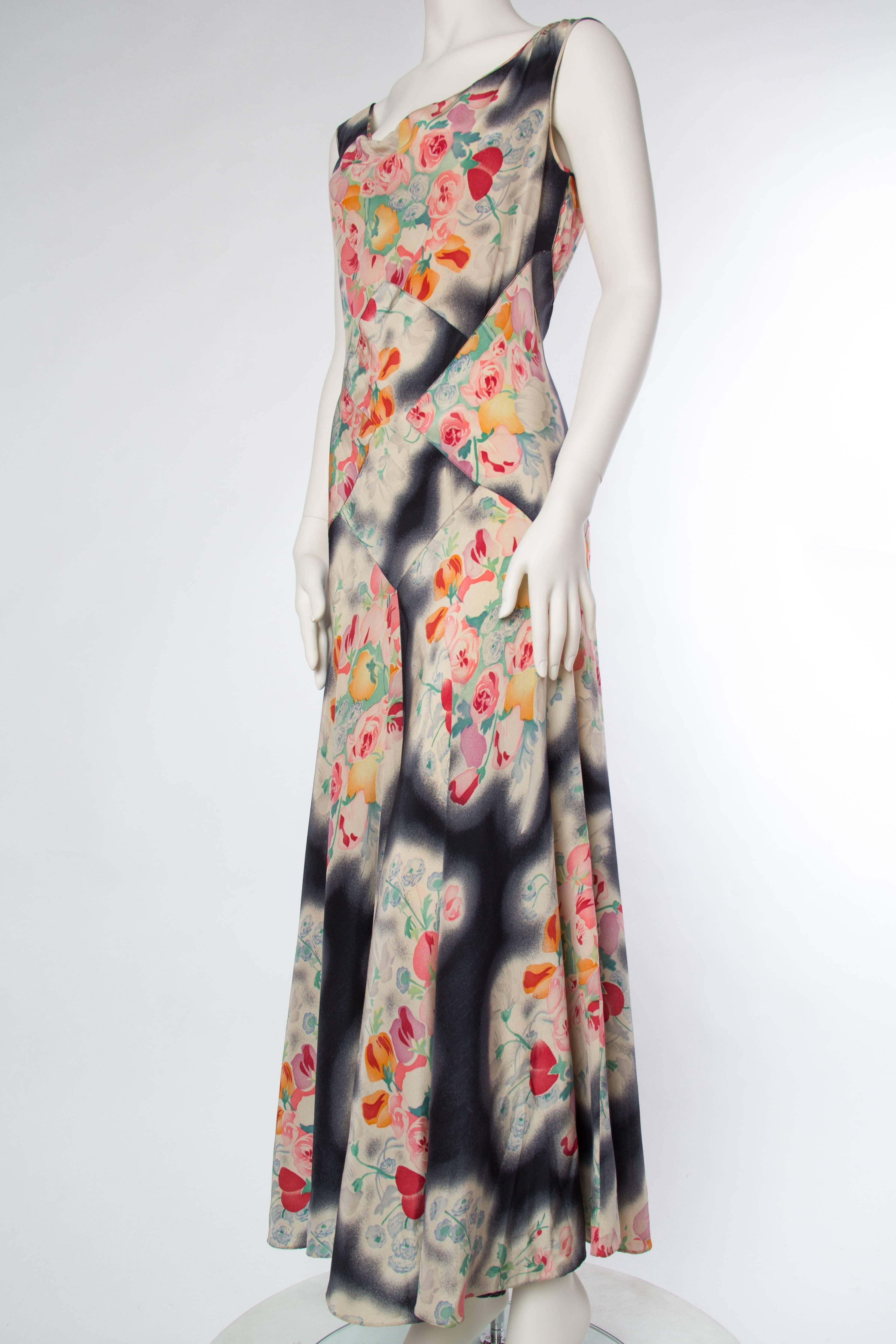 Women's Early 1930s Bias Cut Silk Gown