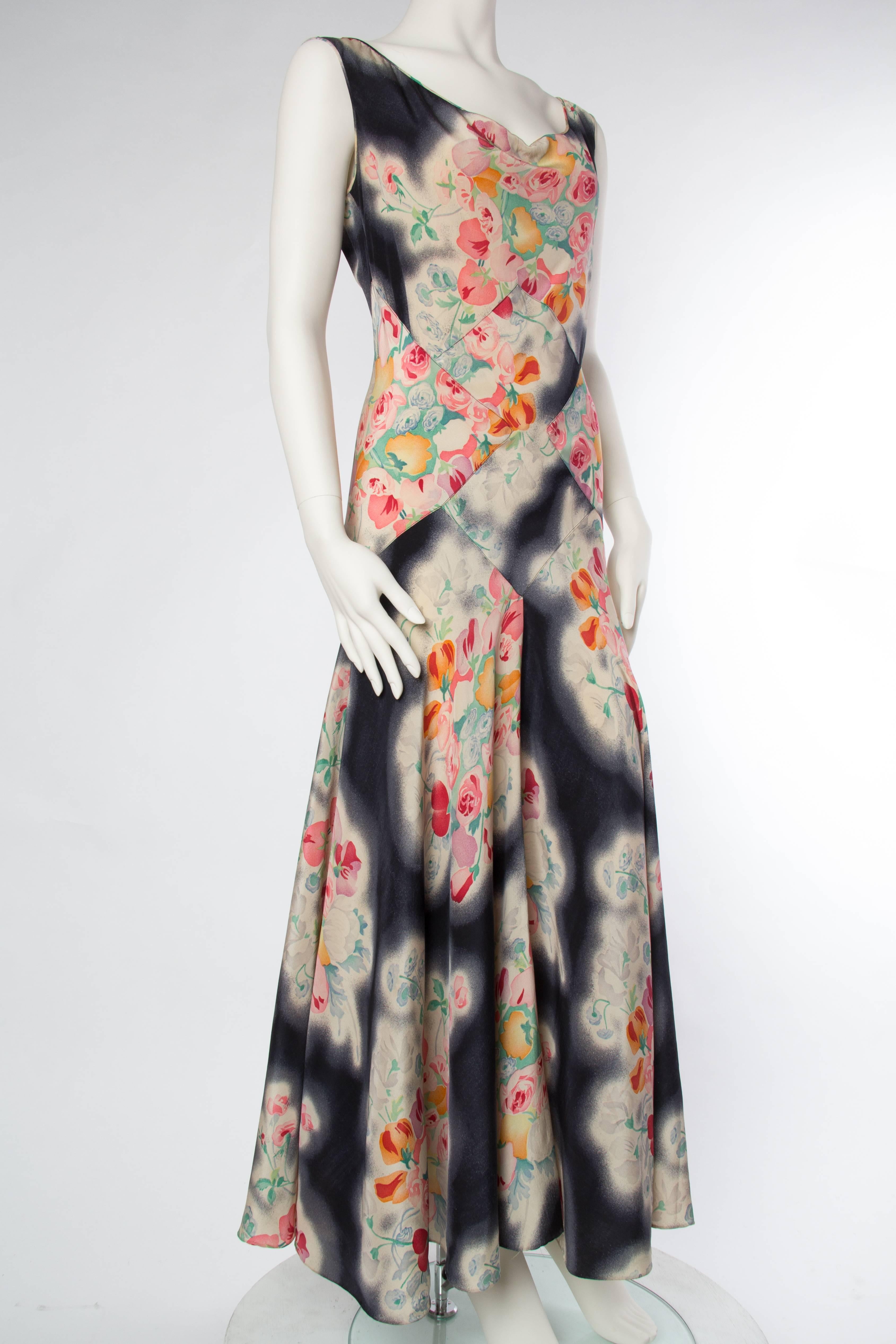 Early 1930s Bias Cut Silk Gown In Excellent Condition In New York, NY