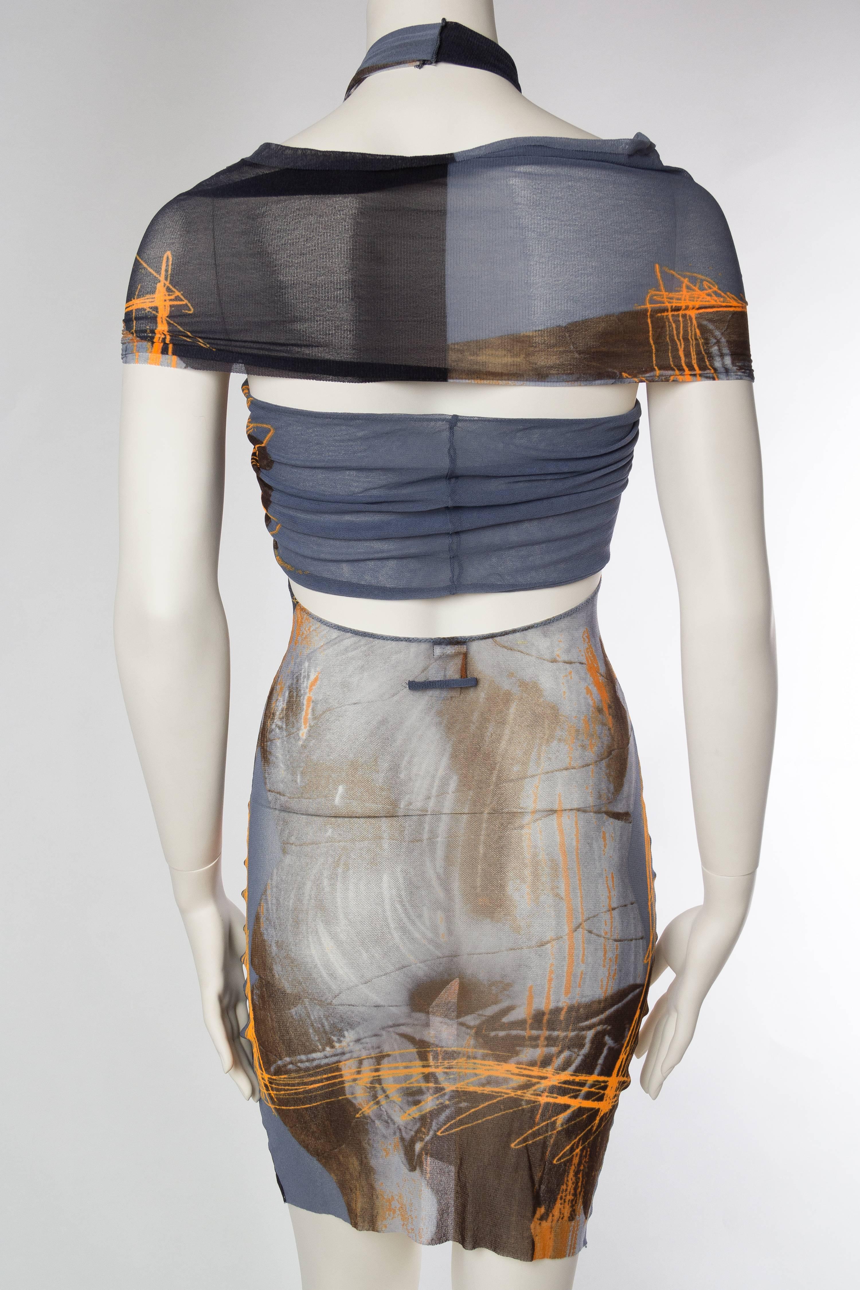 Jean Paul Gaultier Nude Venus Sheer Godess Dress Excellent état à New York, NY