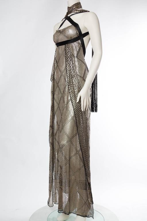 Backless Assuit Gown with matching scarf at 1stDibs