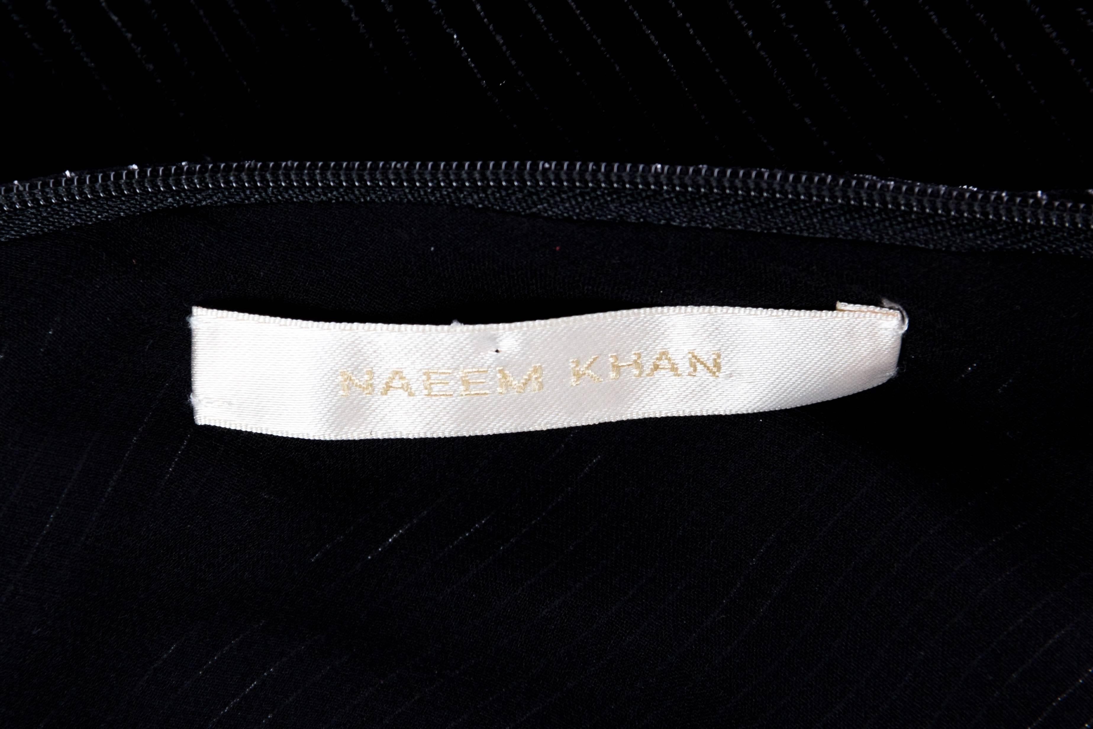 1990s Naeem Khan Bias Cut Backless Velvet Gown 5
