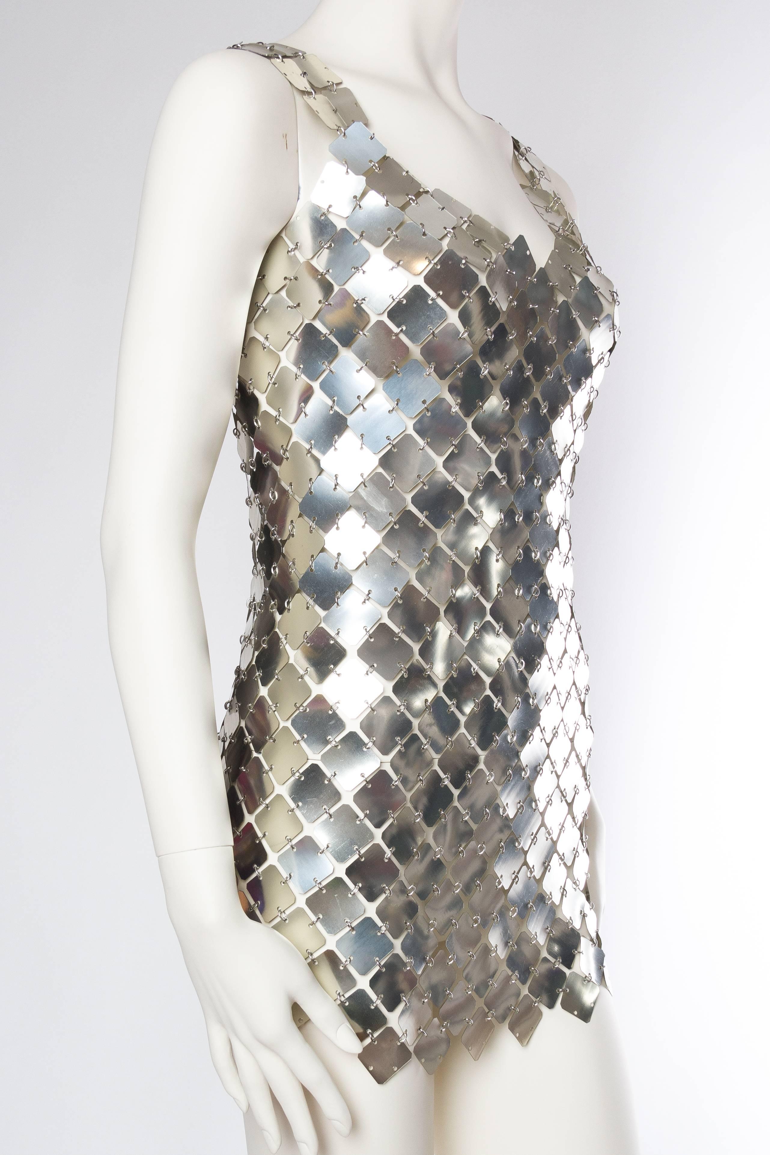 paco rabanne silver dress