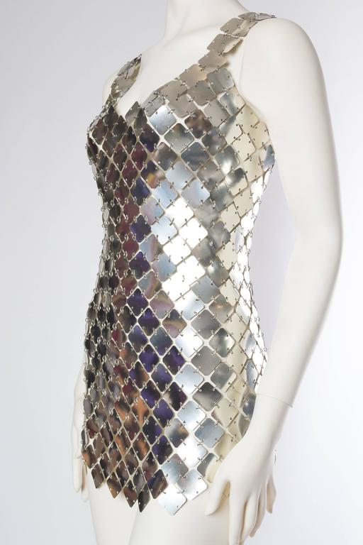 Paco Rabanne Attributed Silver Disk Dress at 1stDibs | paco rabanne ...