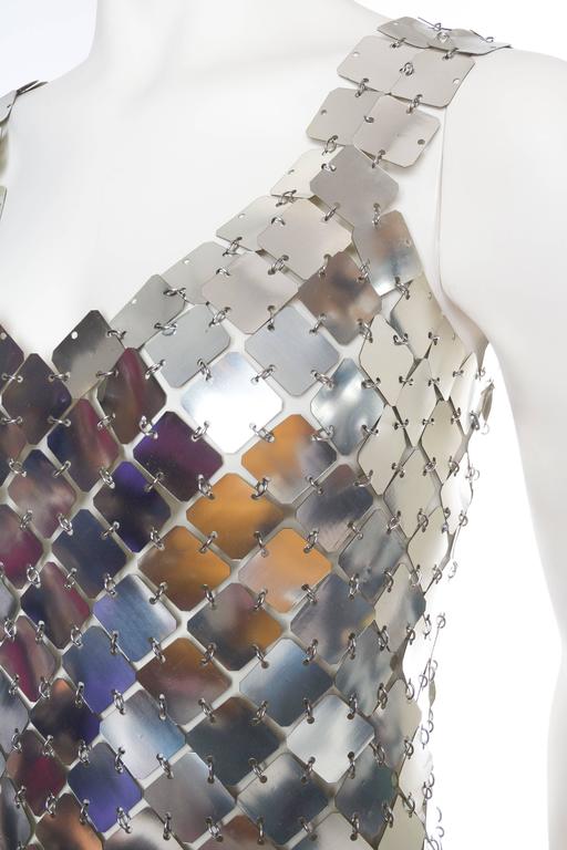Paco Rabanne Attributed Silver Disk Dress at 1stDibs | paco rabanne ...