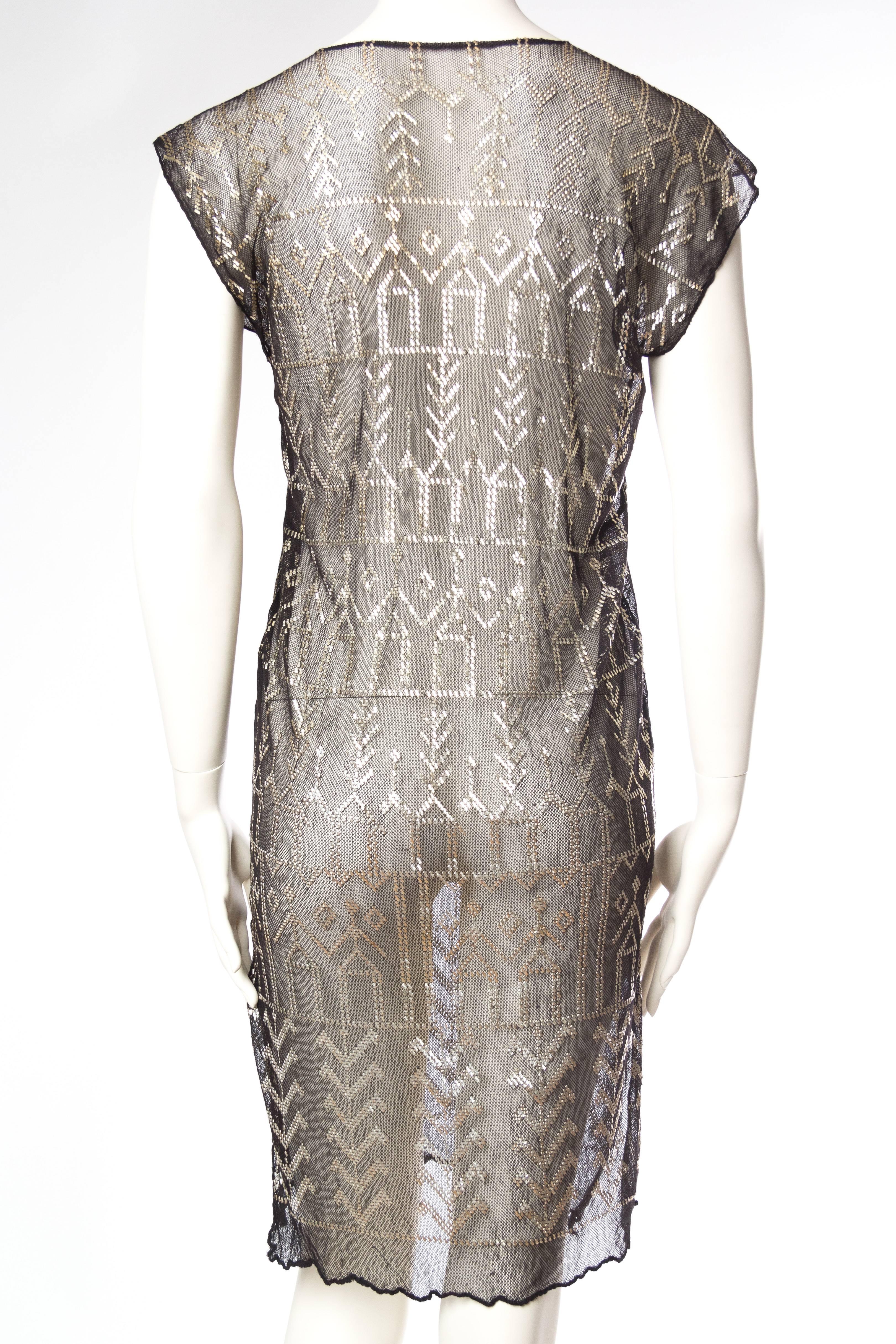 Gray 1920s Egyptian Assuit Dress