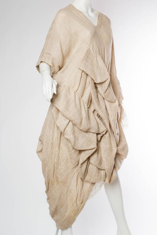 Early 1980s Comme des Garcons Linen Dress at 1stDibs