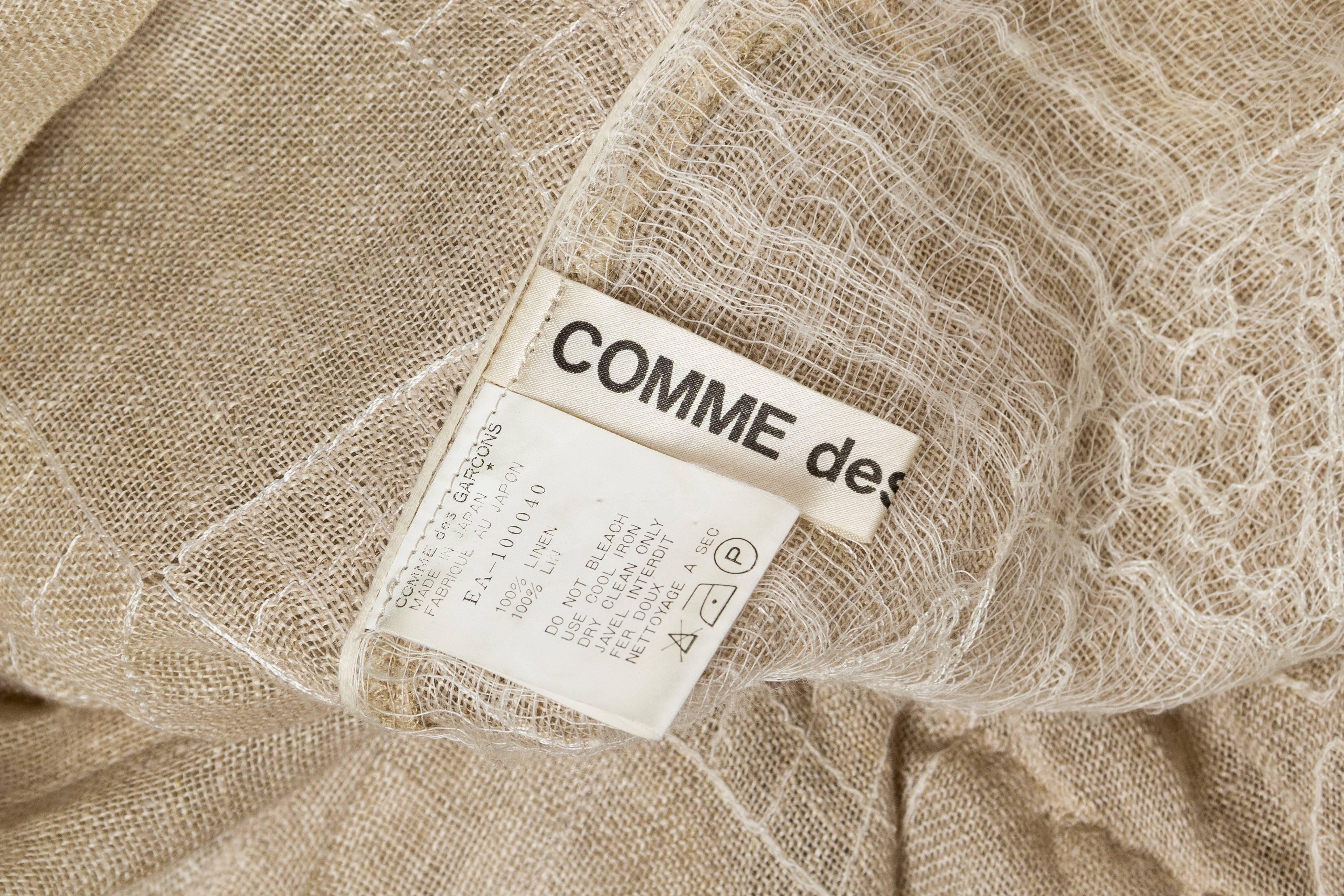 Early 1980s Comme des Garcons Linen Dress 4