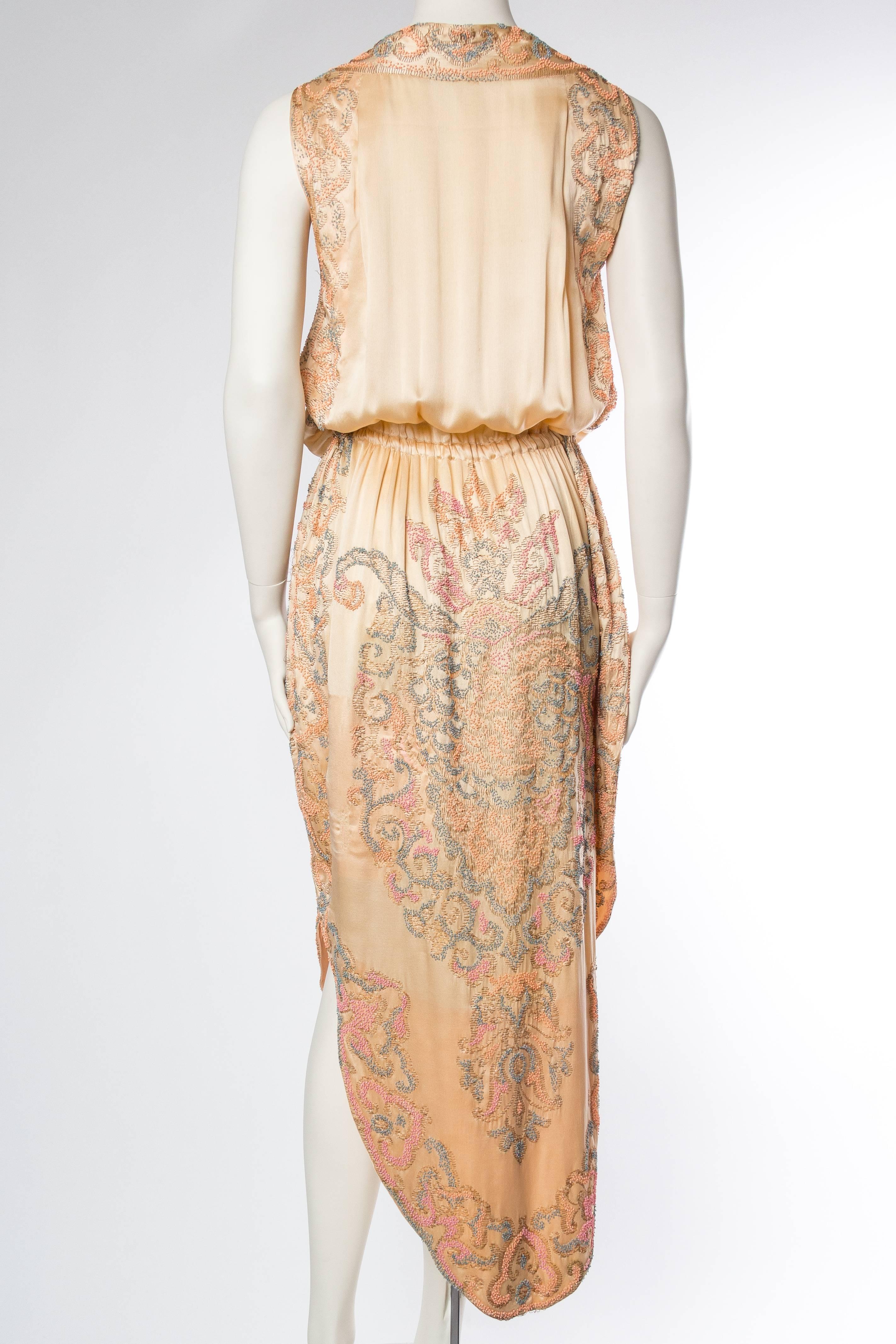 Women's Late Edwardian Beaded Silk Dress
