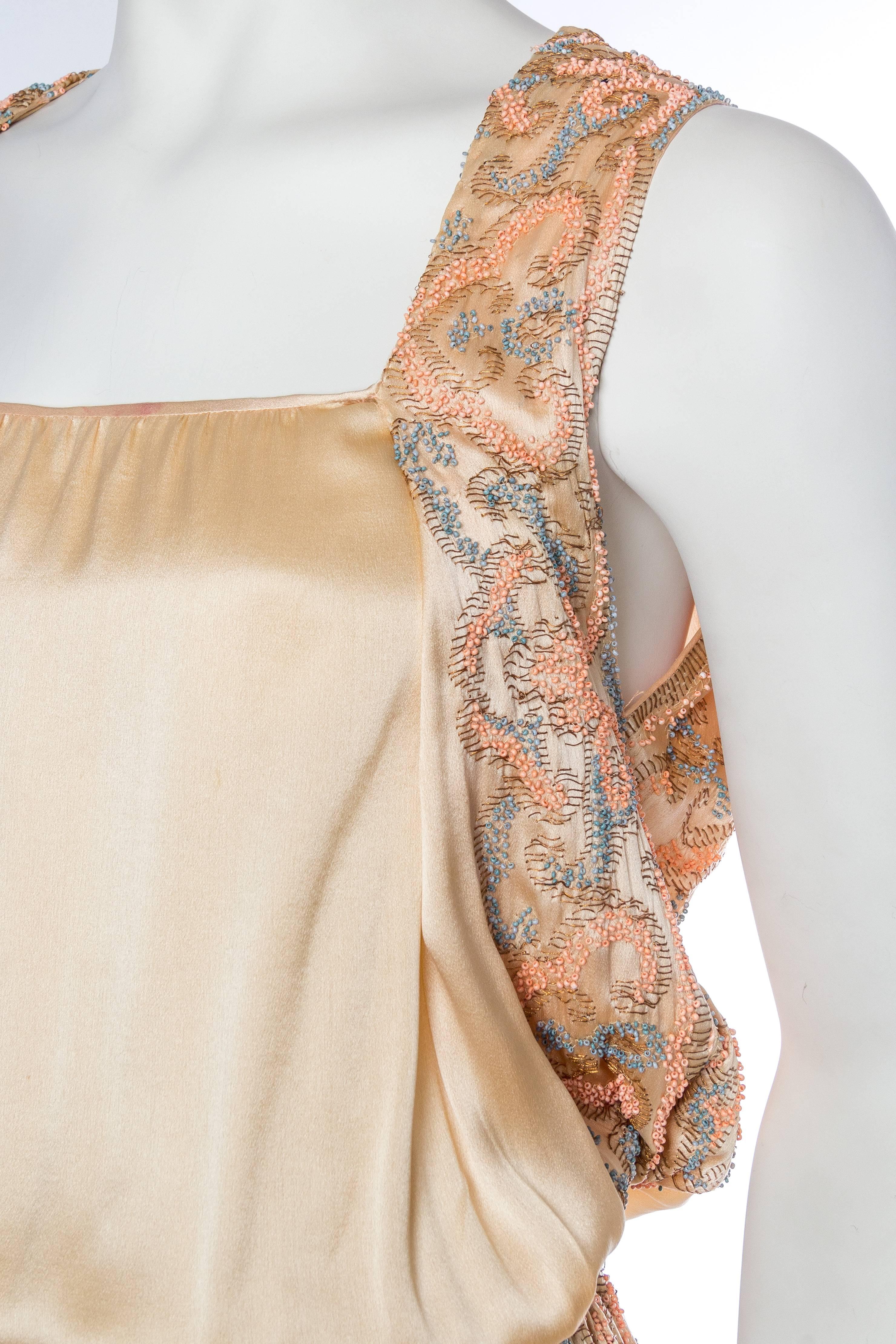 Late Edwardian Beaded Silk Dress 2