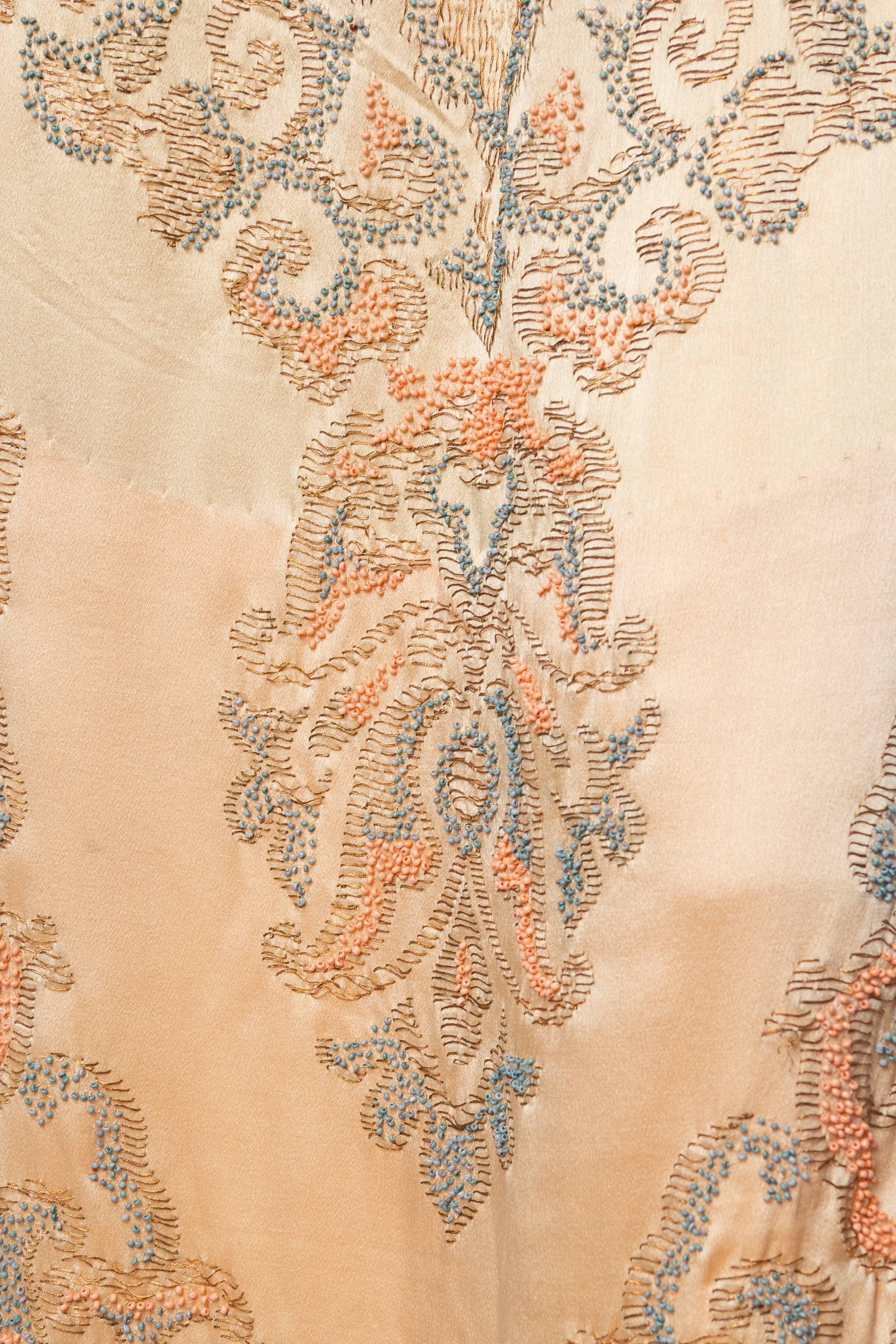 Late Edwardian Beaded Silk Dress 5