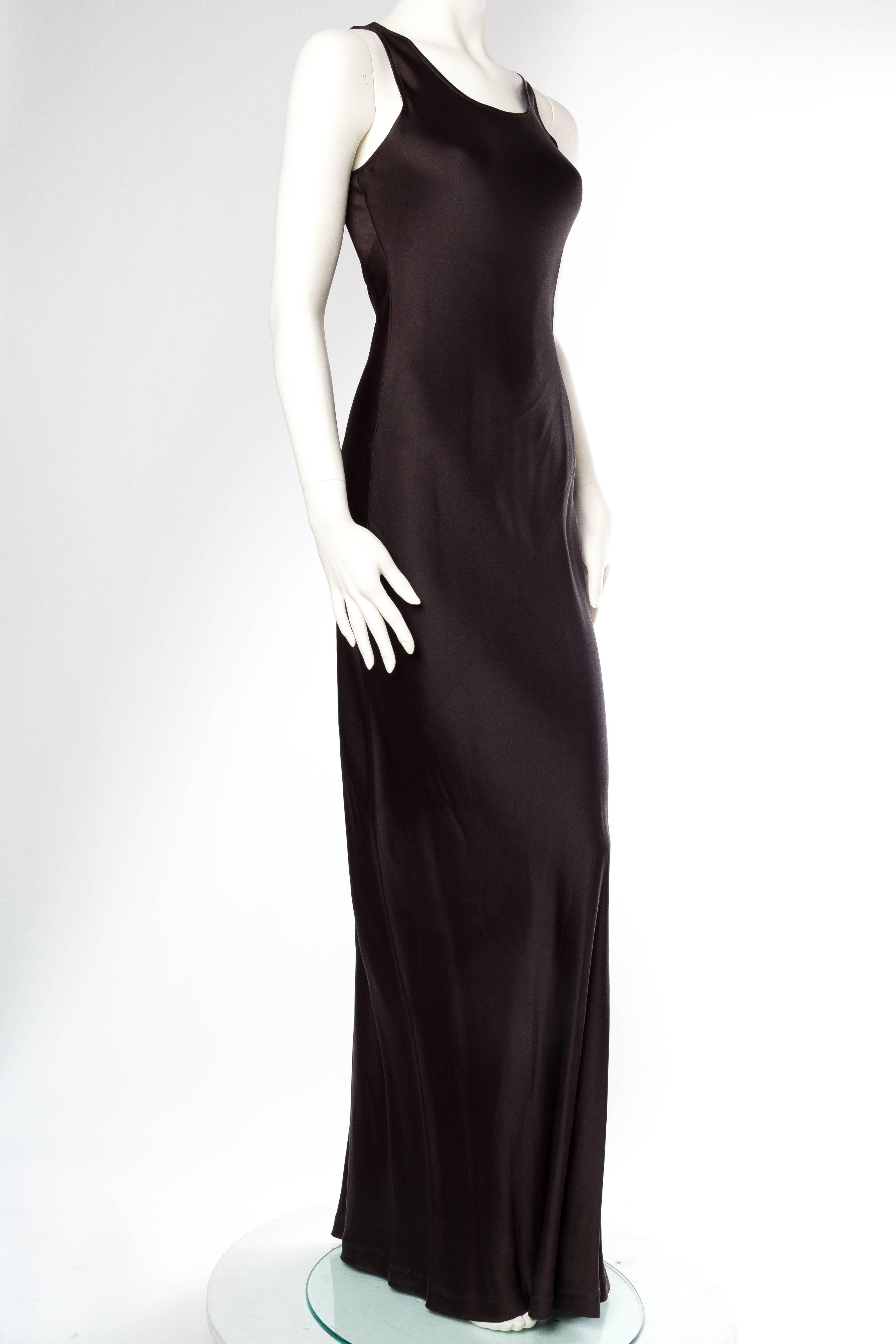 1990s Minimal Bias-Cut Donna Karan Gown In Excellent Condition In New York, NY