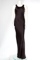 1990s Minimal Bias-Cut Donna Karan Gown
