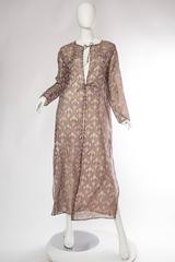 Metallic Hand Printed Sheer Silk Jacket