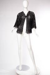 Victorian Black Silk Soutache Braid Lace Jacket