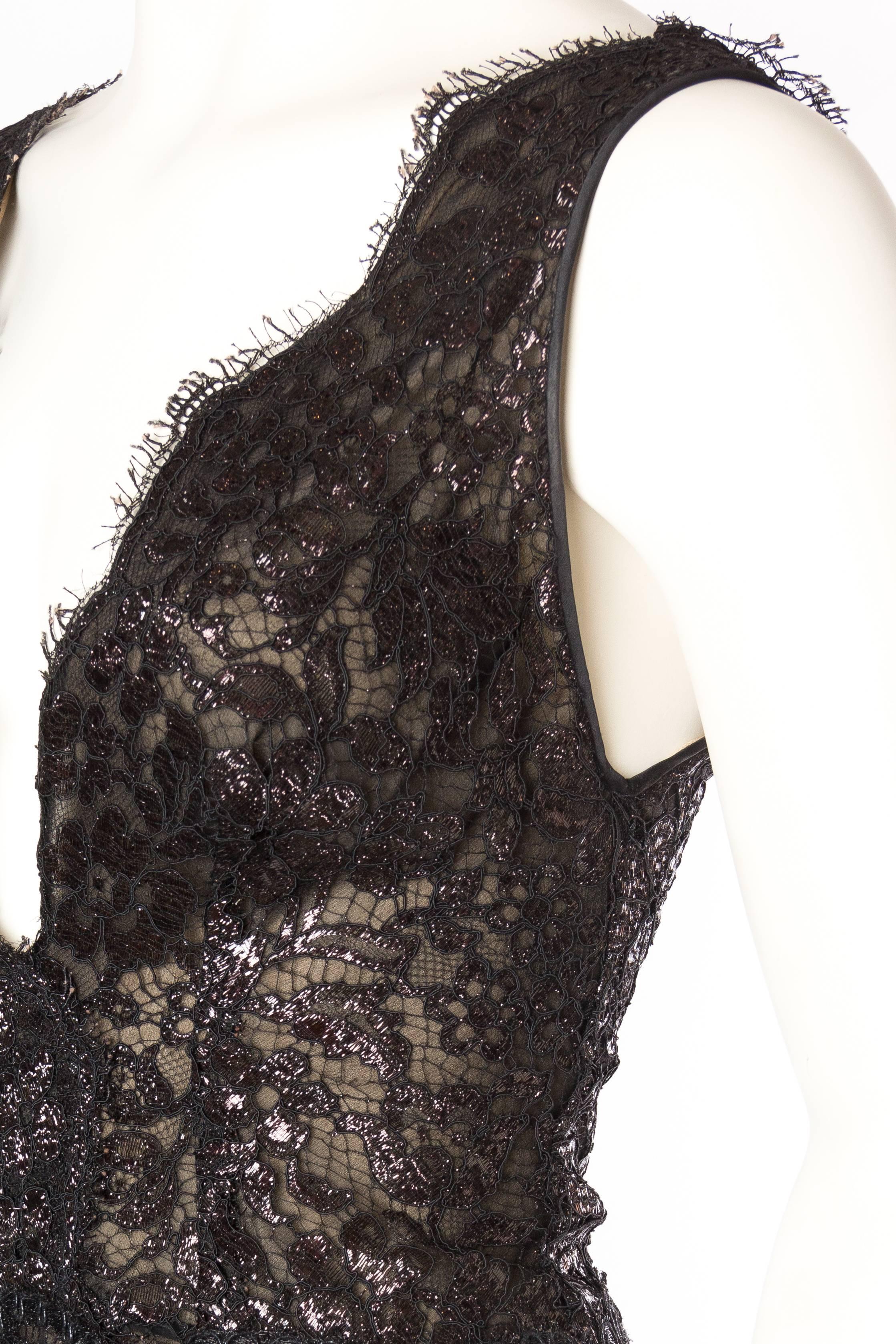 Bergdorf Goodman Bias Cut Lace Gown 1