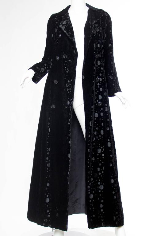 maxi velvet coat