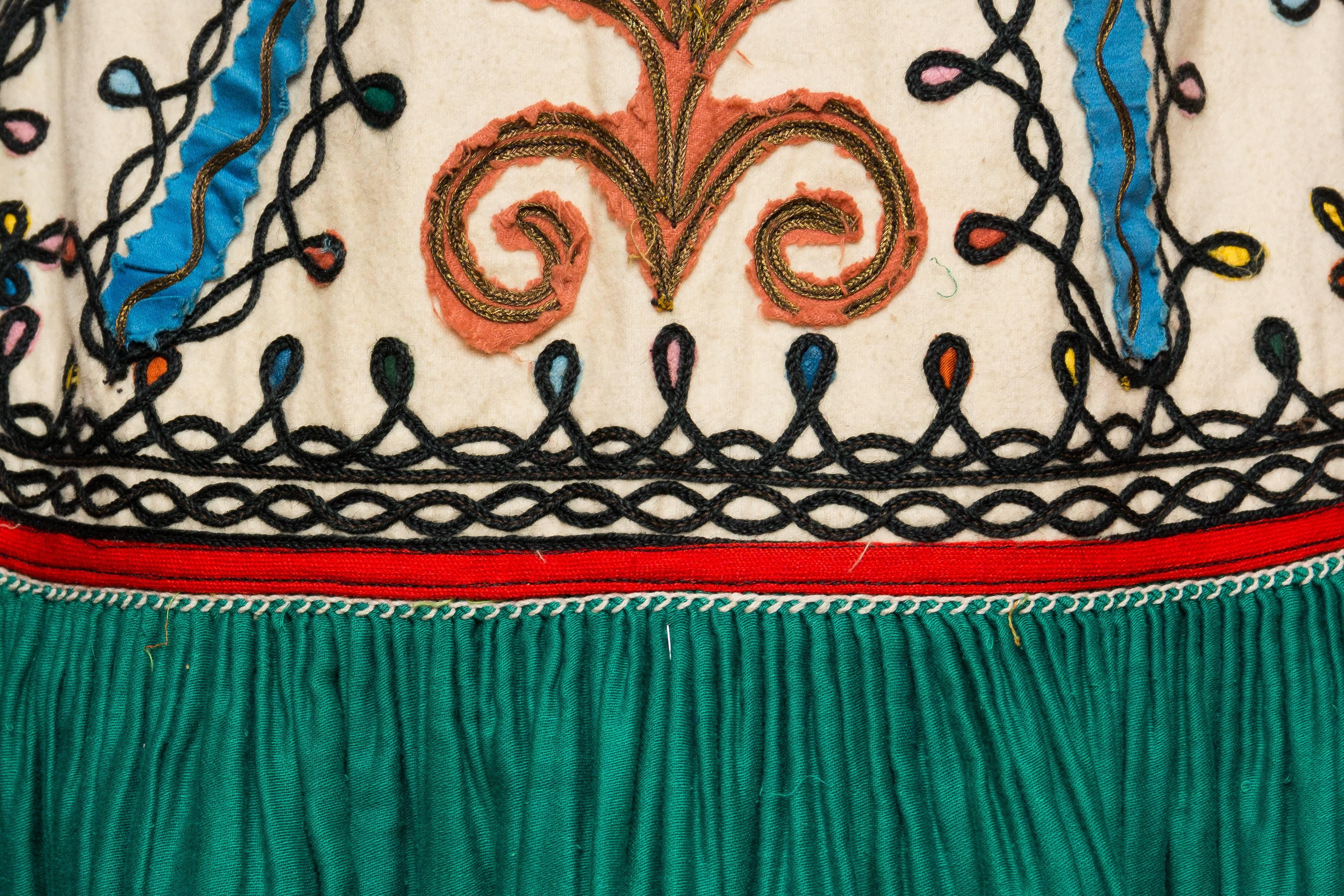 Striking Antique Folkloric Embroidered Duster Vest 2