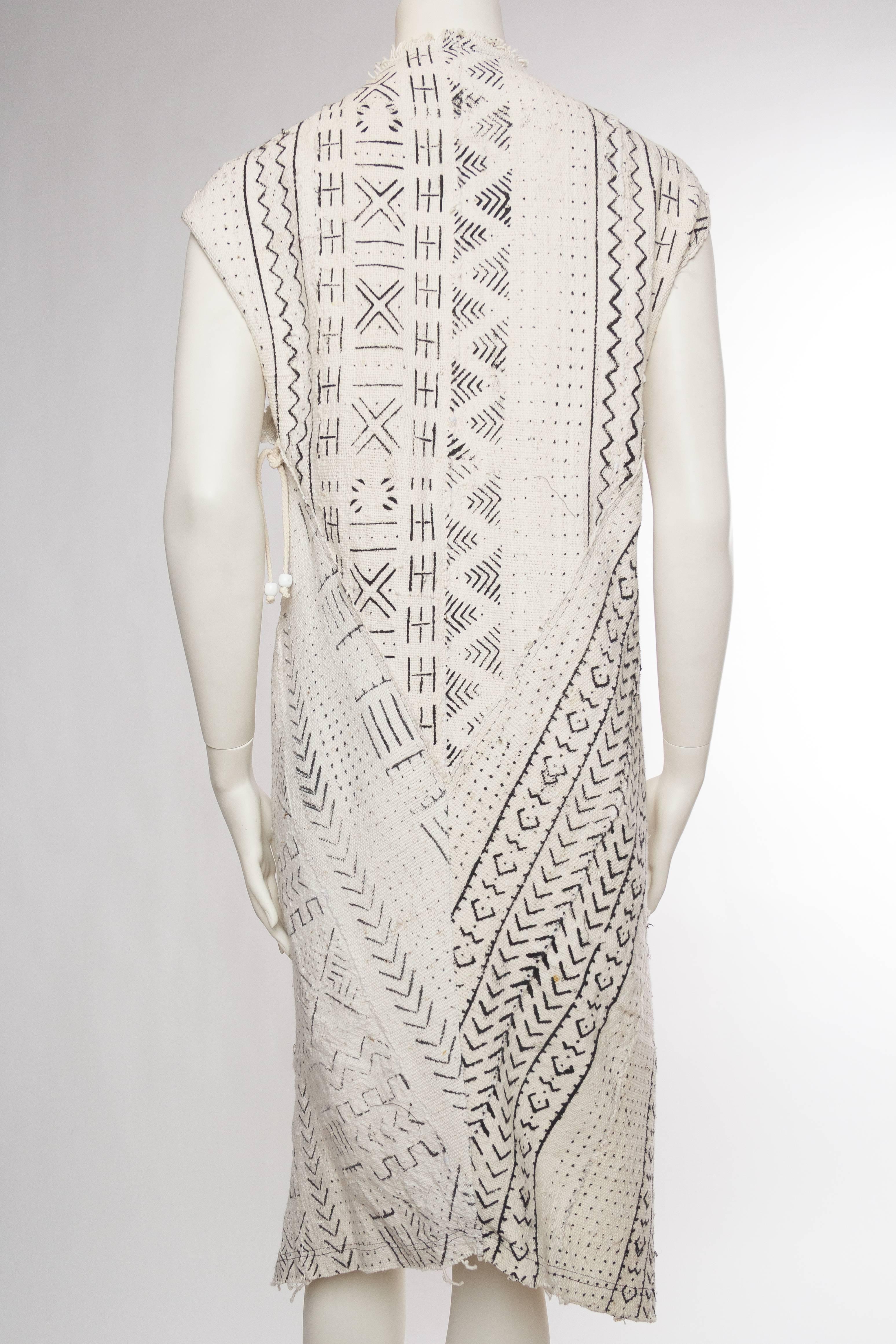African Block Printed Cotton Tunic Dress 1
