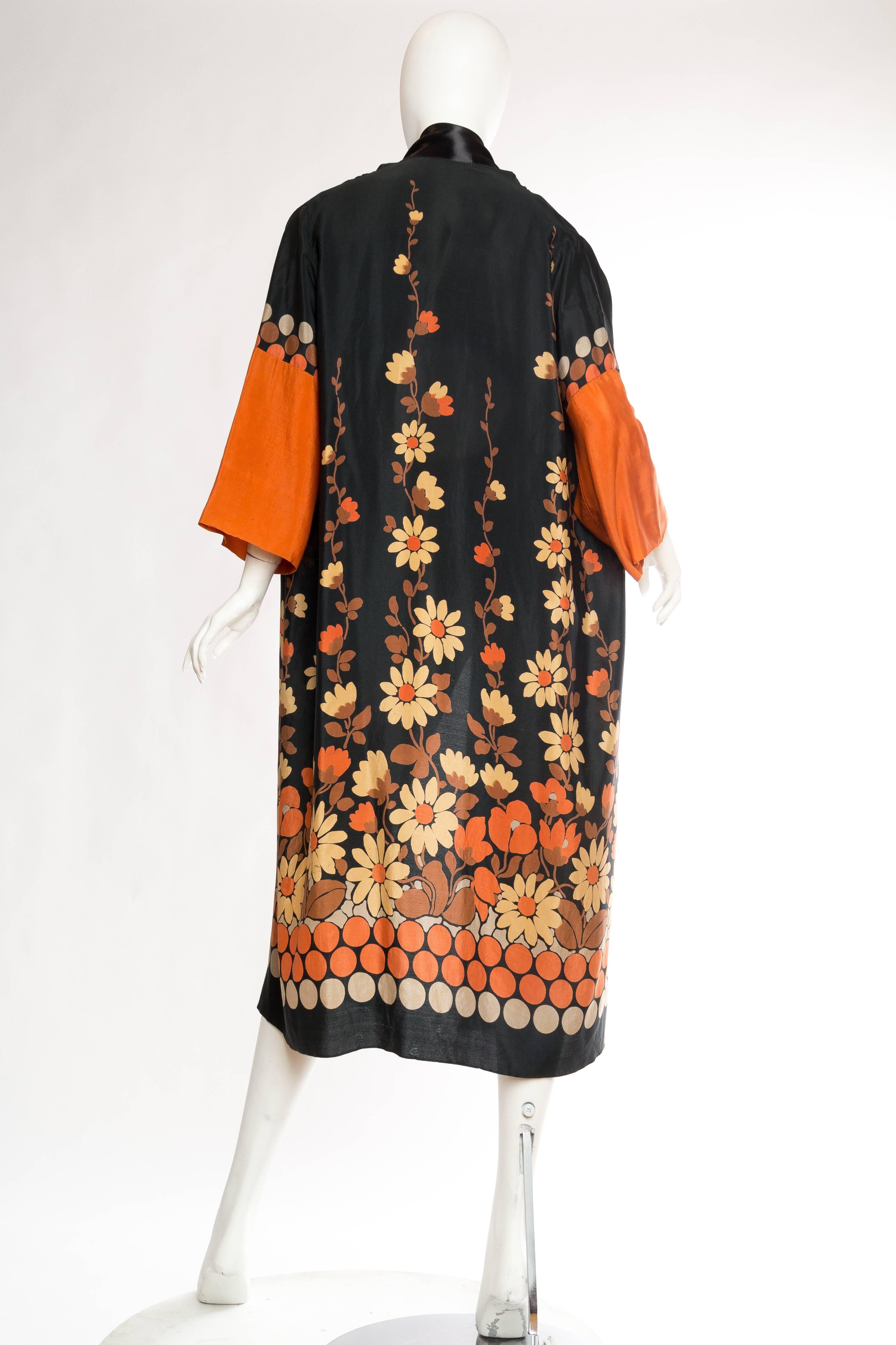 1920s Silk Dressing Gown Kimono In Excellent Condition In New York, NY
