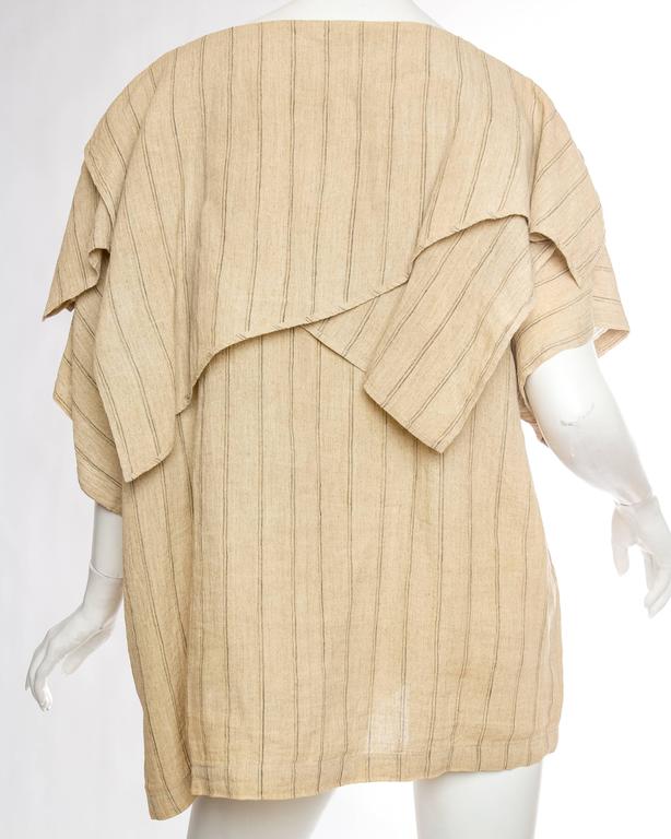 ISSEY MIYAKE linen Braided design Mud dyeing tailored jacket outer IM41-FD013 Dark green M