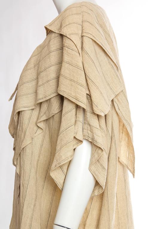 ISSEY MIYAKE Rayon Linen Early single-color tag, flat, asymmetrical, dress, wide pants Pants setup vermilion 9