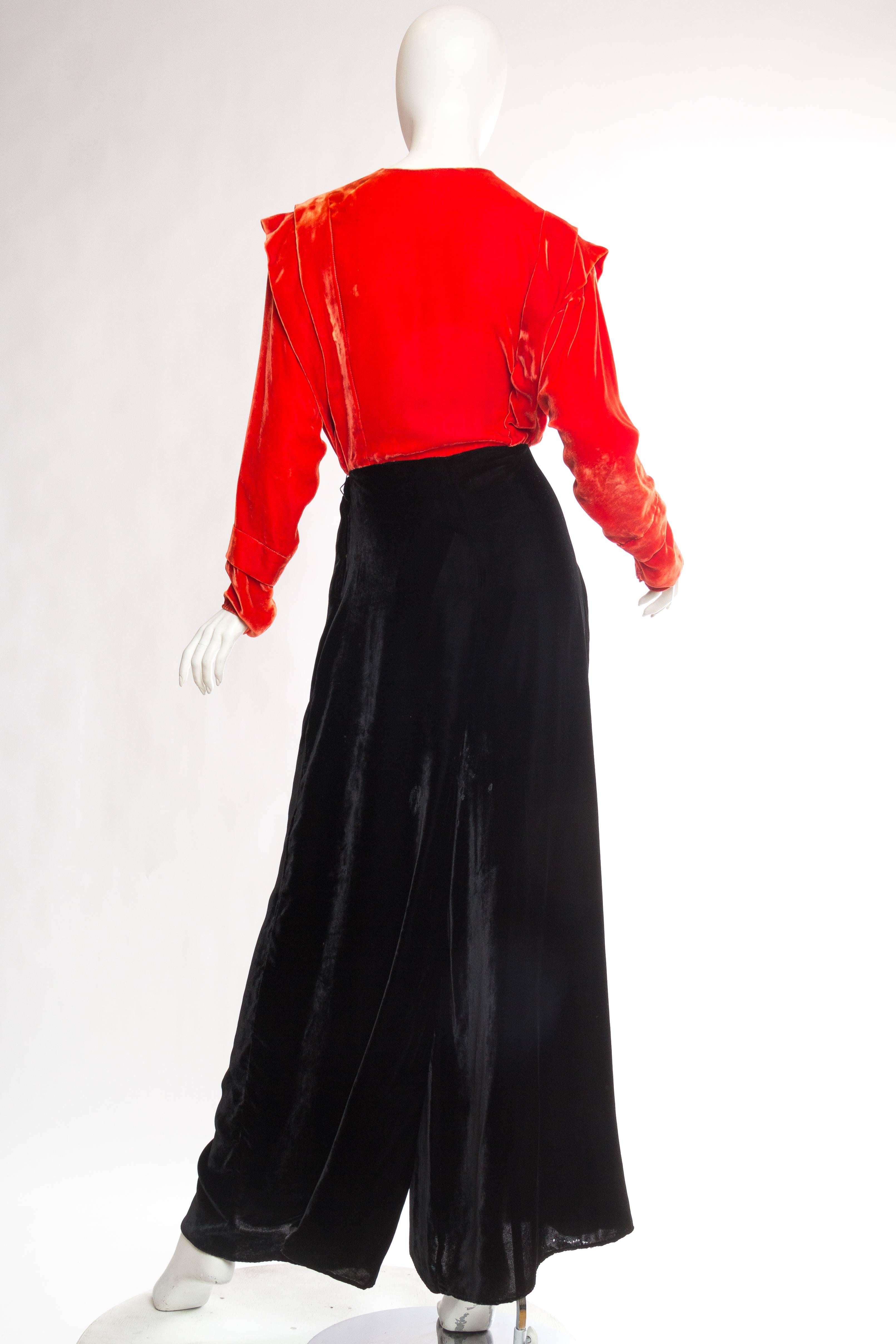 1930s Silk Velvet Jumpsuit 1