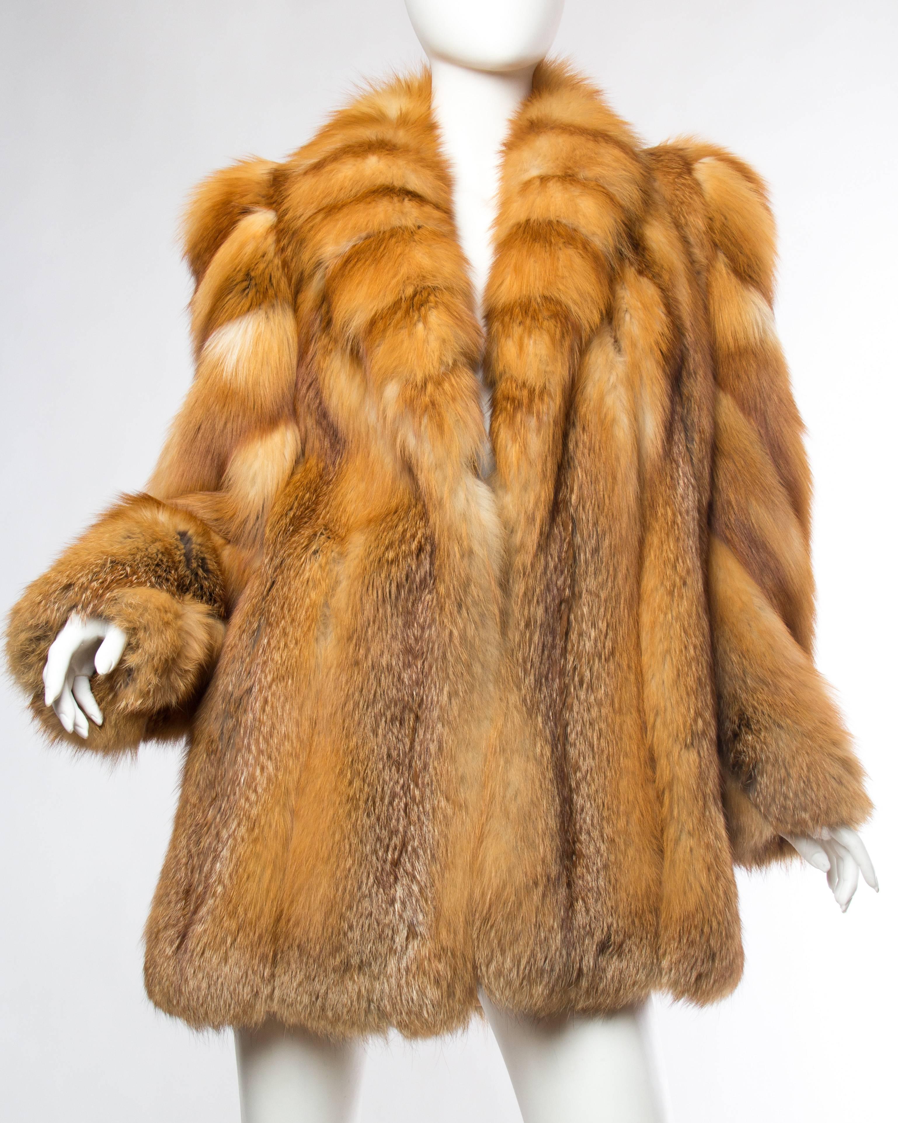 Red Fox Coat In Excellent Condition In New York, NY