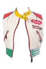 Sixty Fancy Goods Leather Nascar Cropped Vest