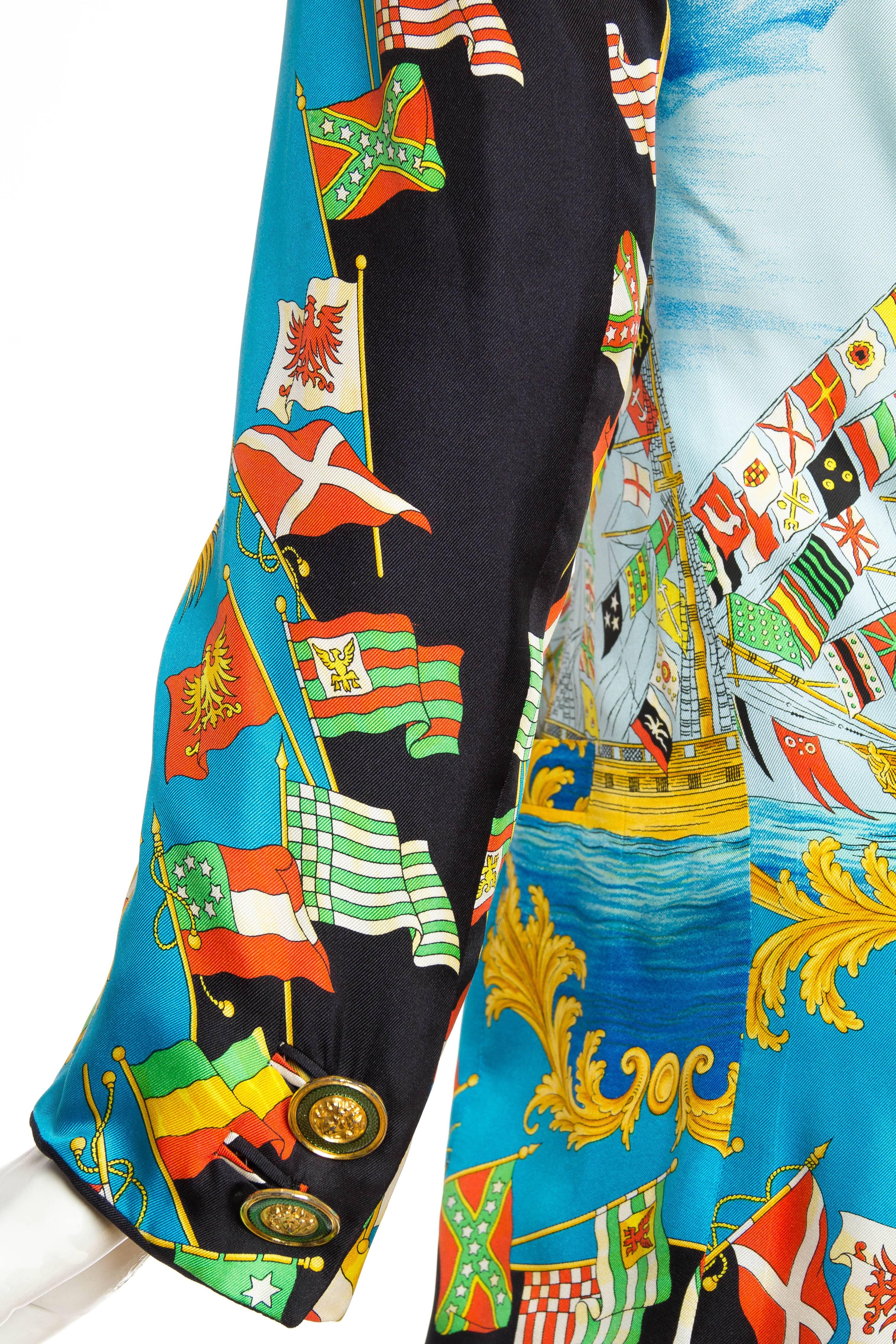 Gianni Versace Couture Mediterranean Nautical Silk Jacket 2