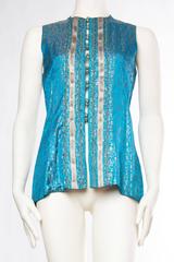 Thea Porter Silk Tunic with Silver Braid