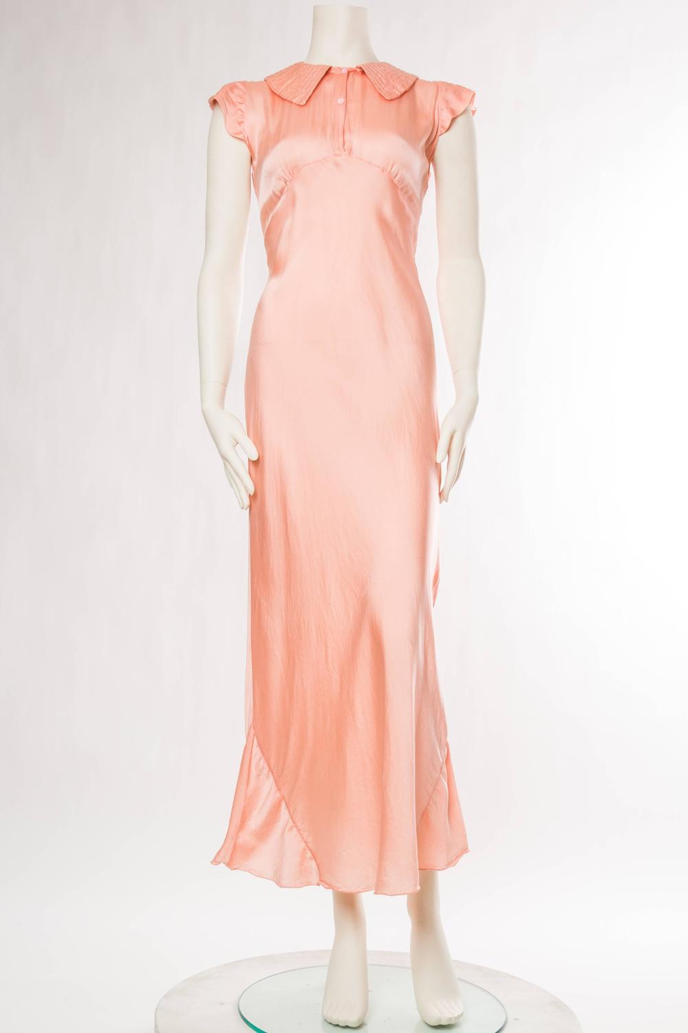 1930s Bias Cut Silk Satin Negligee For Sale at 1stdibs
