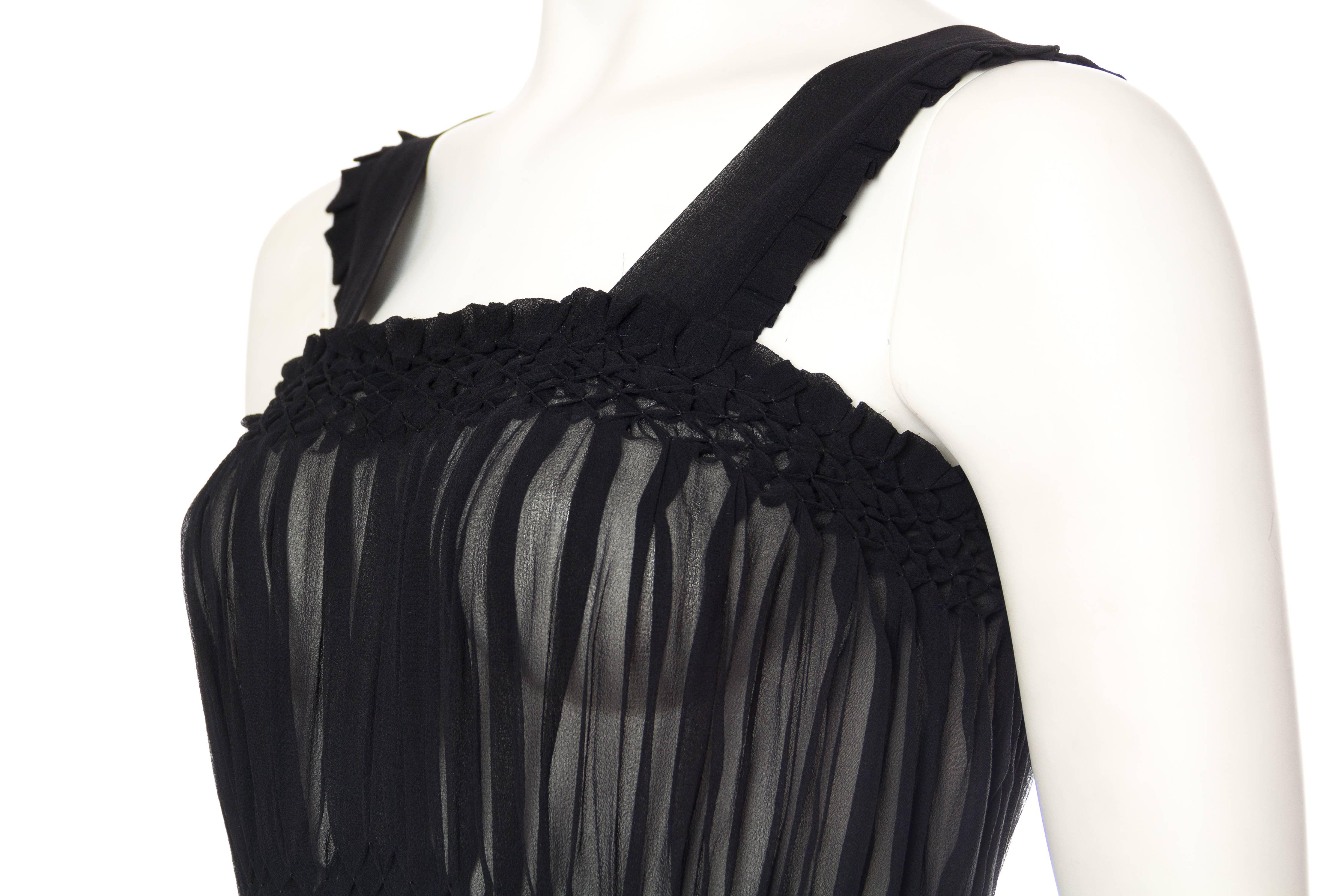 1940s Sheer Chiffon Negligee with Couture Detailing 2