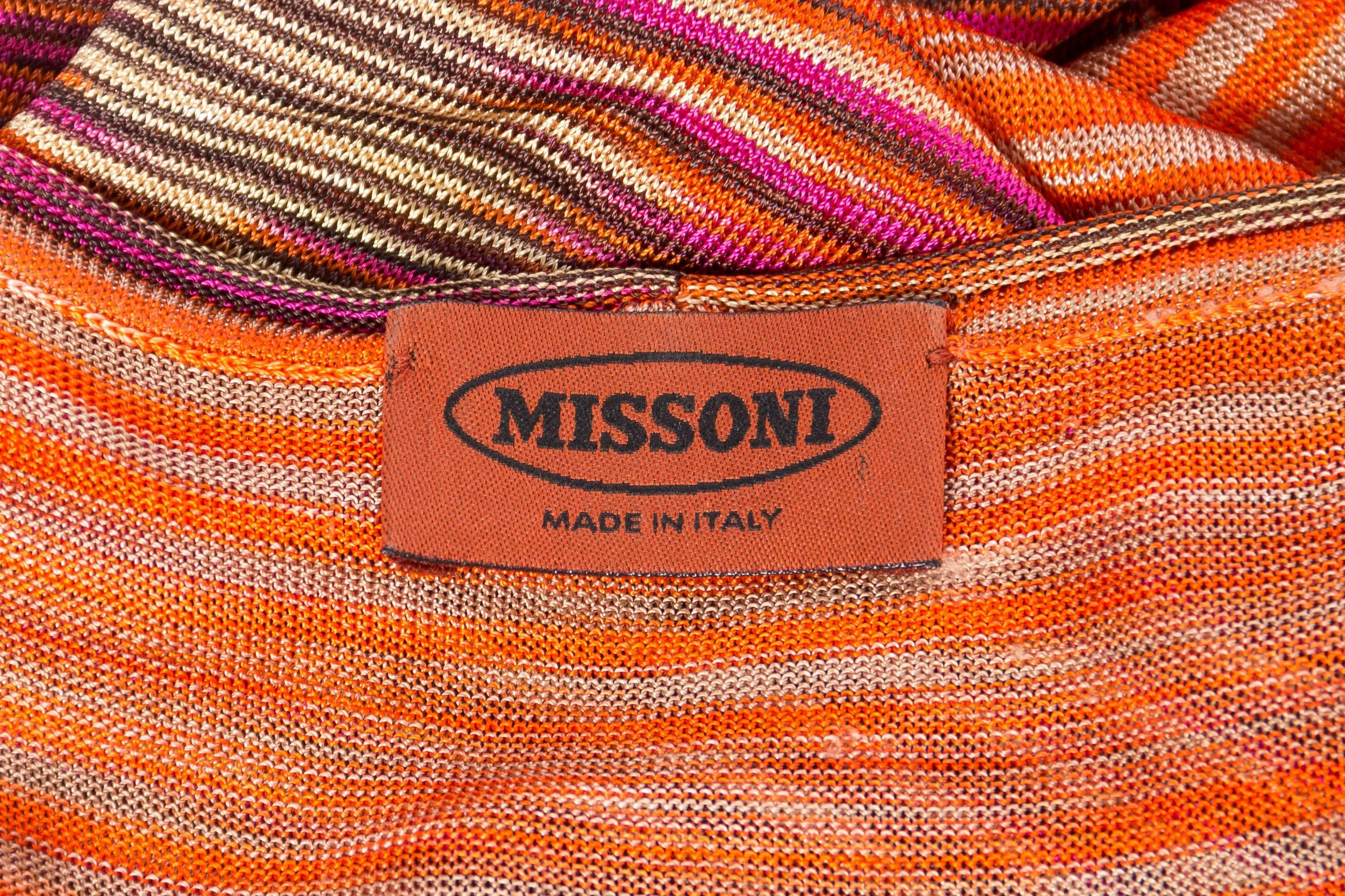 1990S MISSONI Multicolor Copper Rayon Blend Knit Dress 6