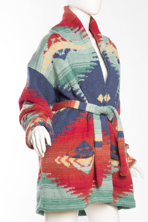 Ralph Lauren Hand Knit Navajo Blanket Inspired Sweater at 1stDibs