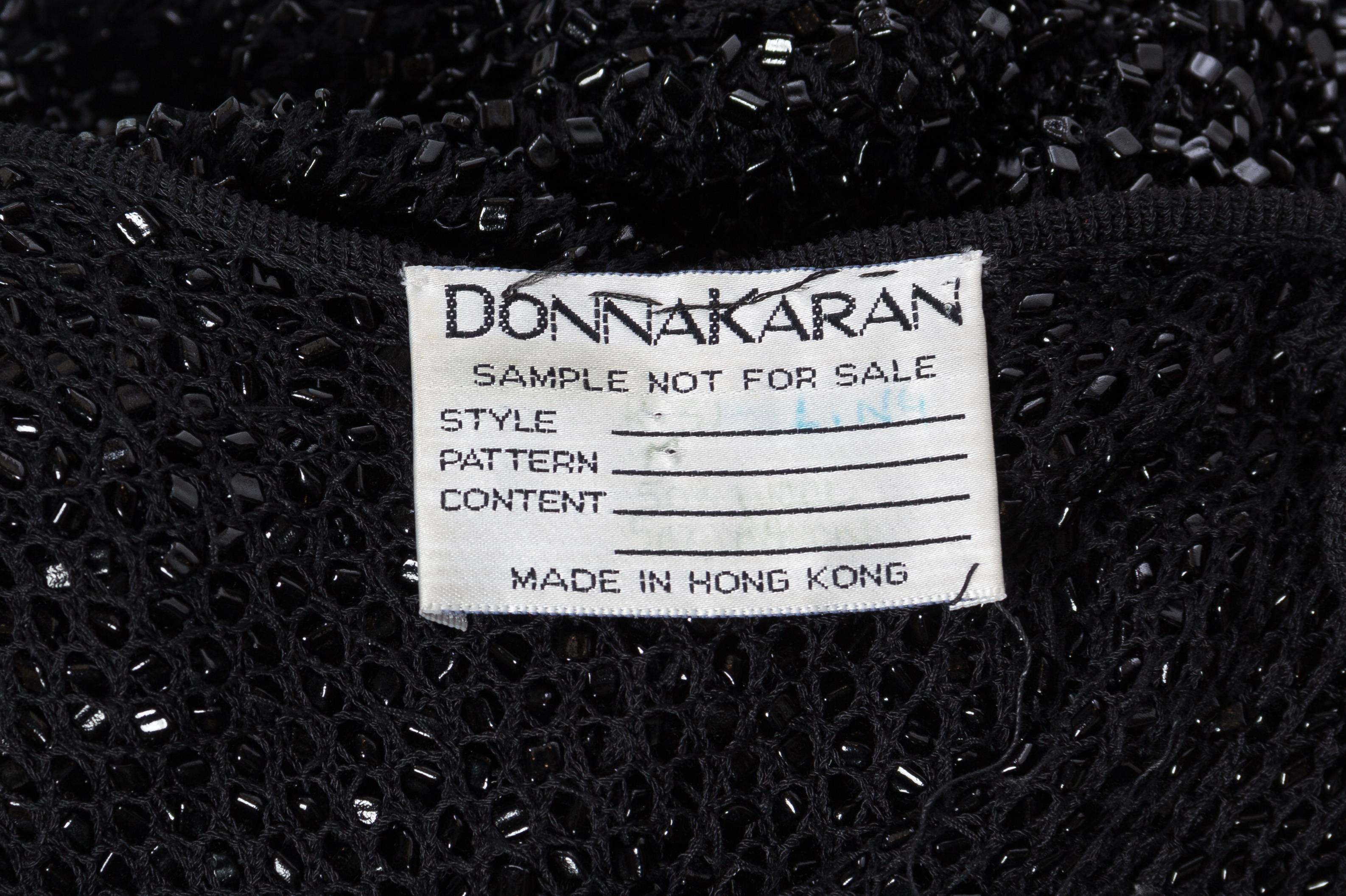 1990s Donna Karan One of a Kind Net Dress with Rocks 5