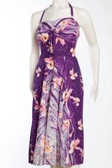 1940s 1950s Tropical Hawaiian Swing Dress